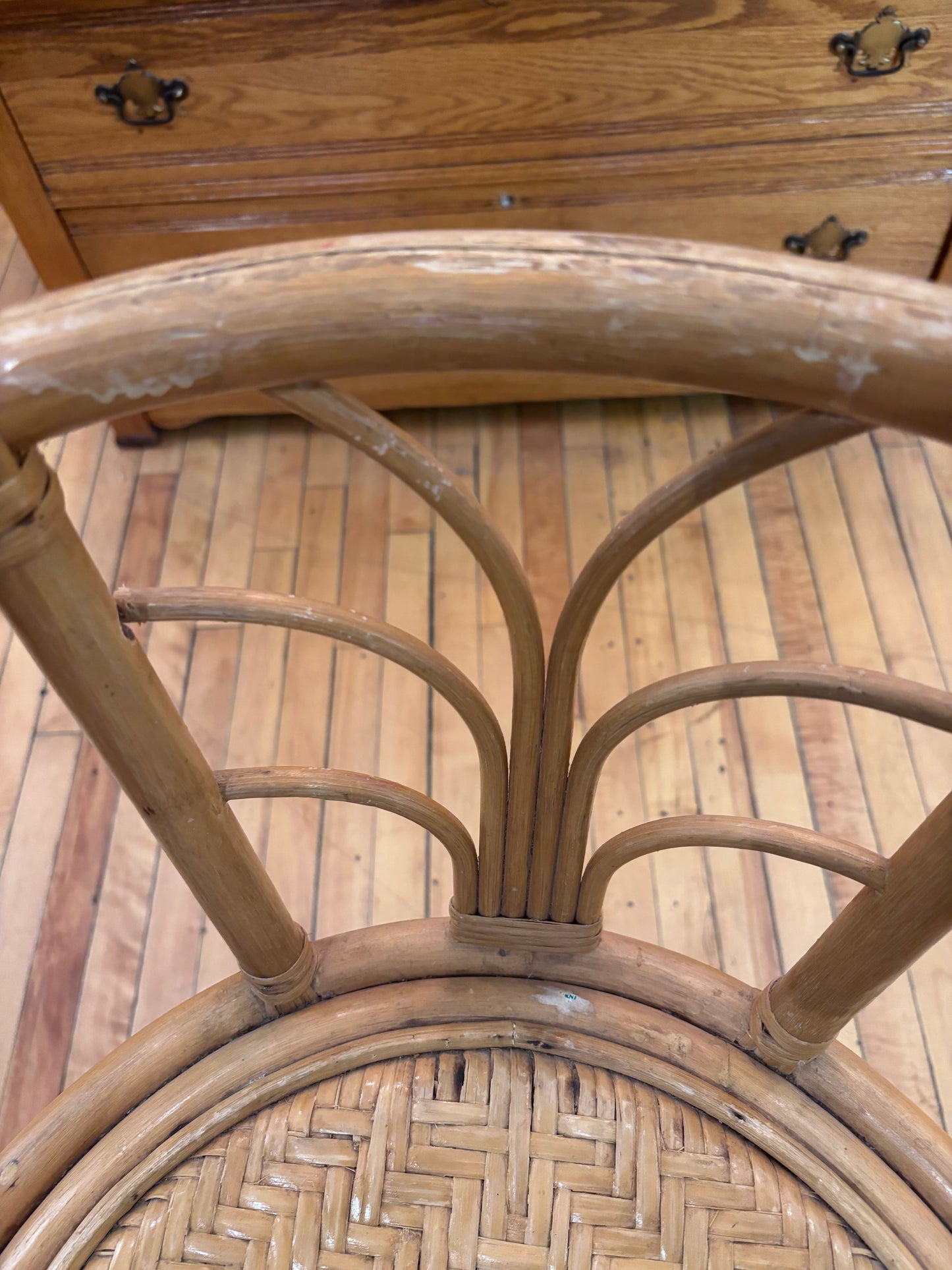 Rattan|Bamboo Barstool