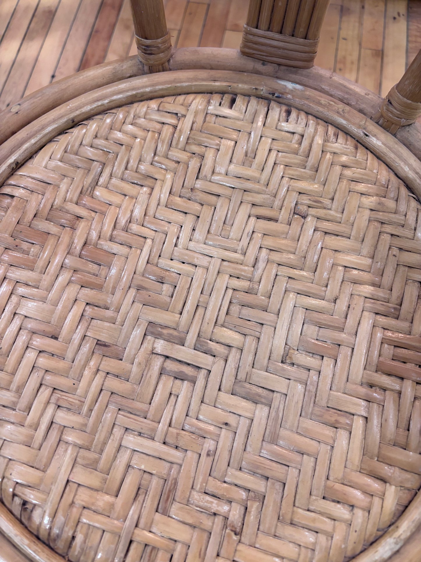 Rattan|Bamboo Barstool