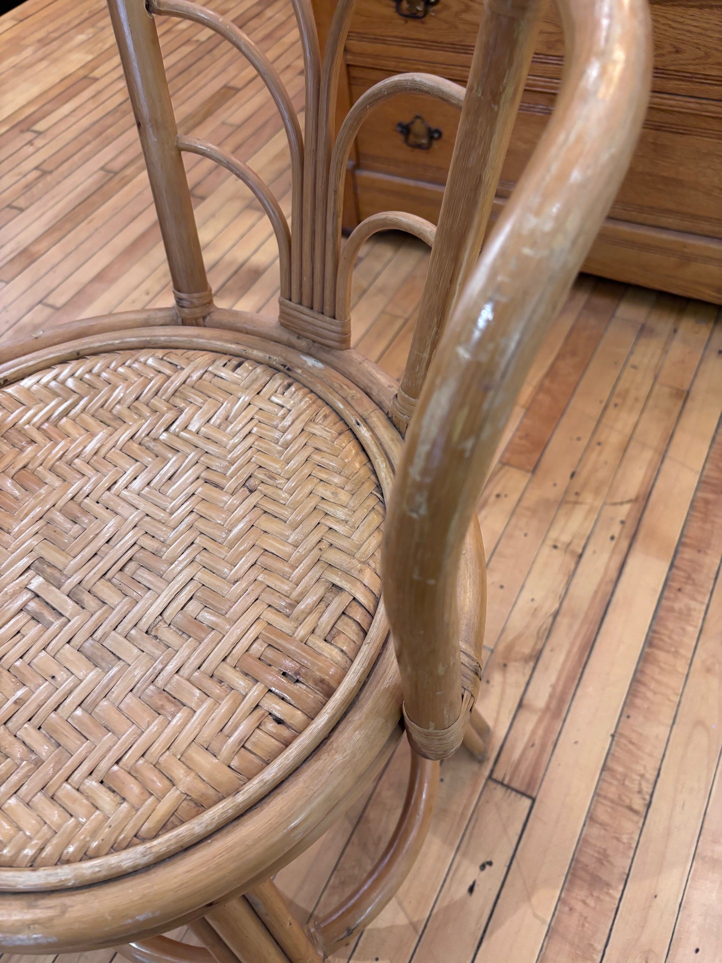 Rattan|Bamboo Barstool