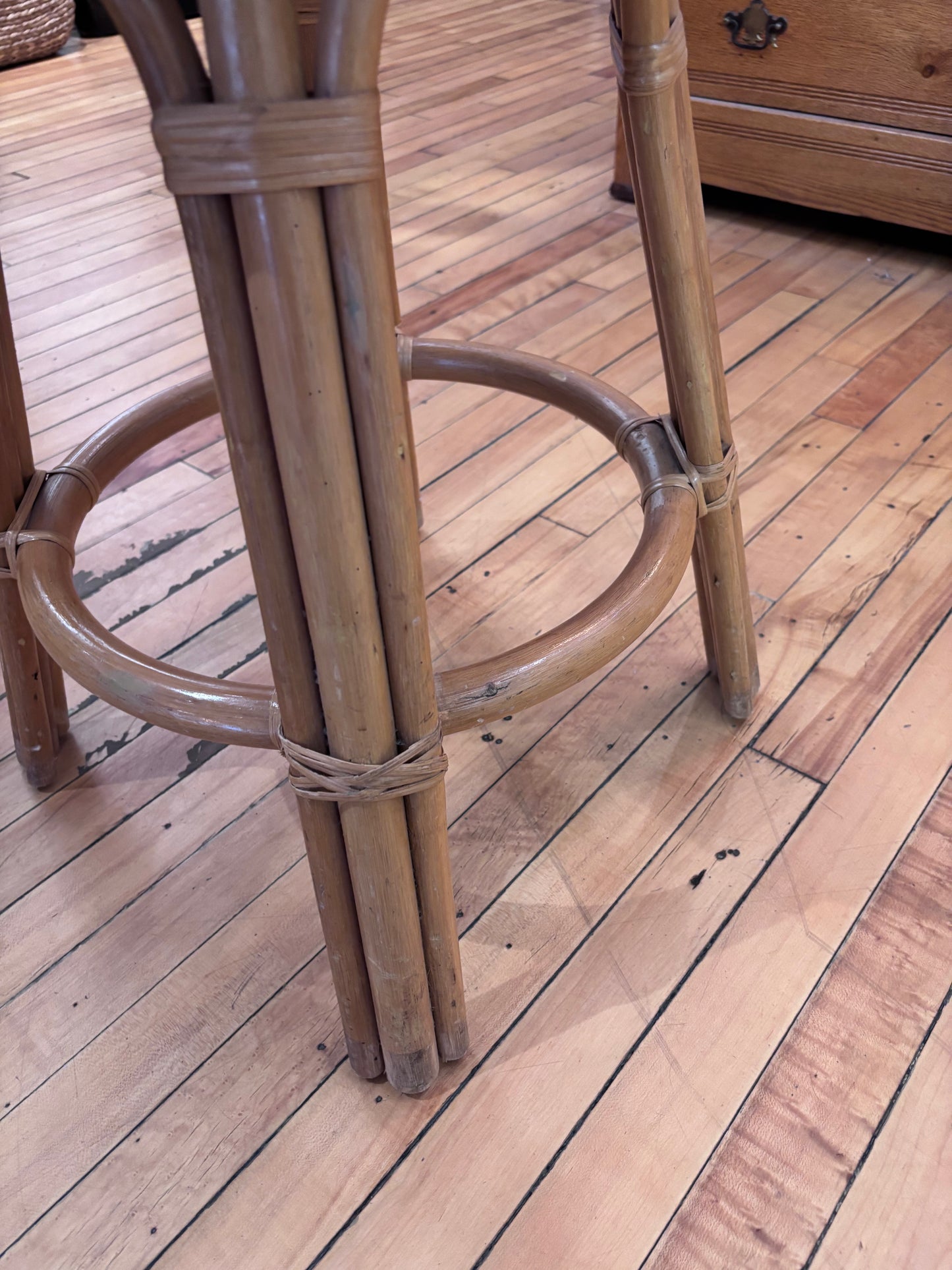 Rattan|Bamboo Barstool