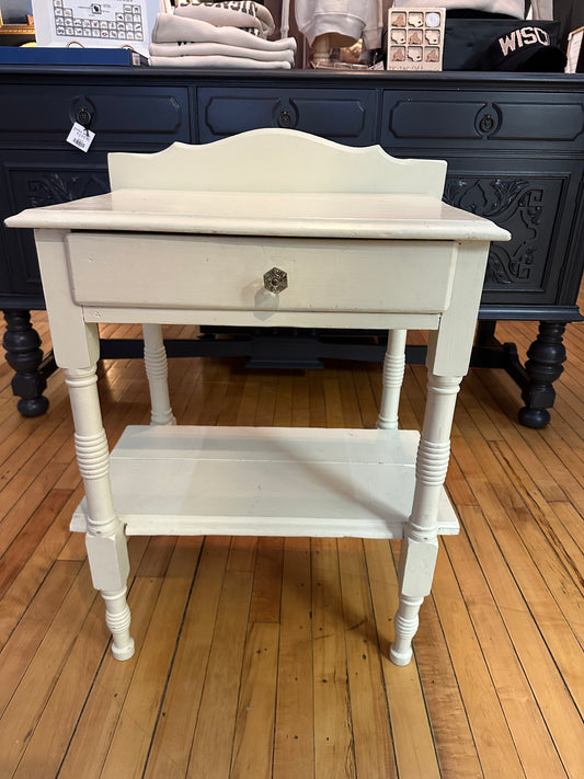 White Painted Side Table