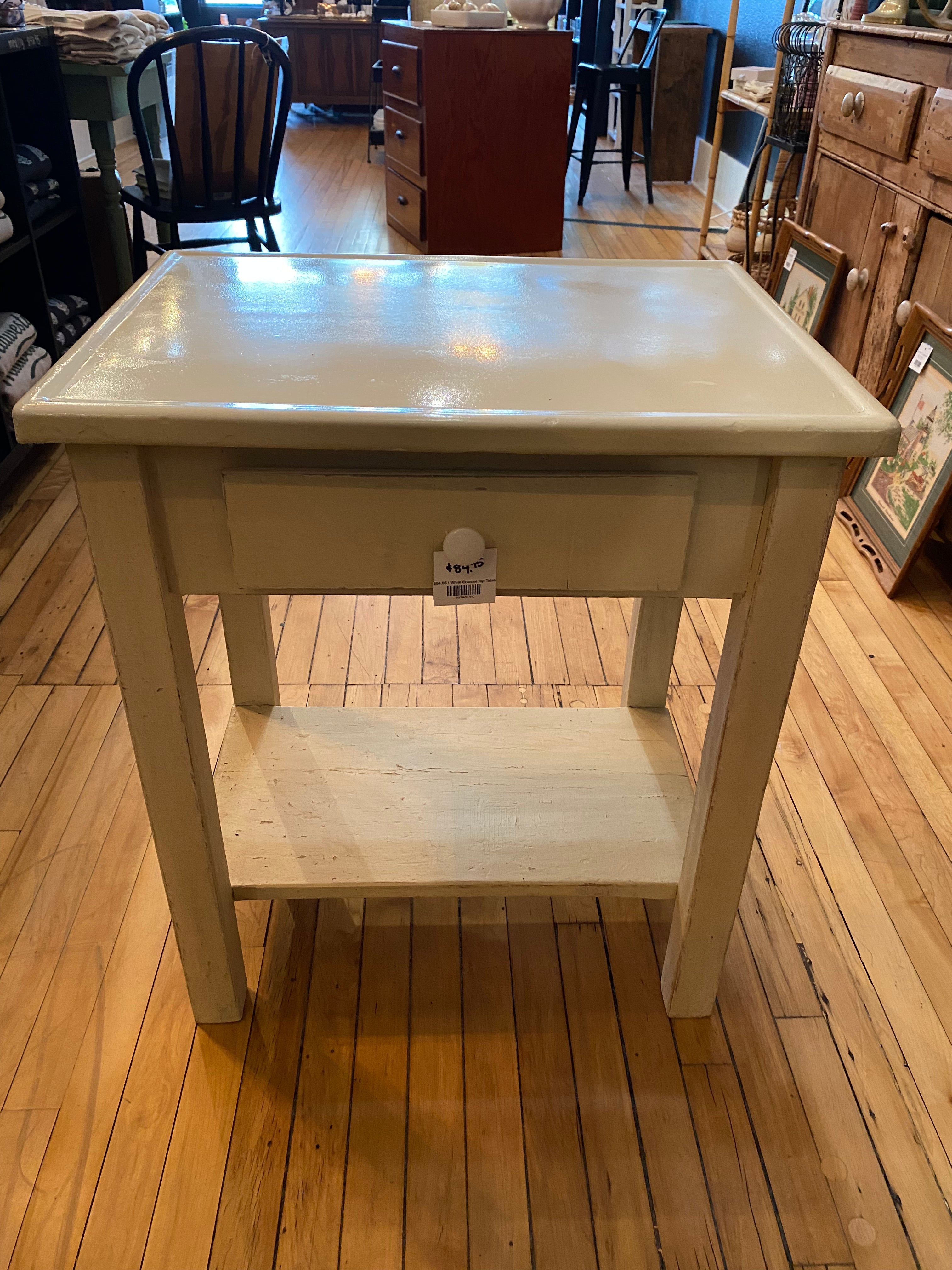 Enamel Top Table