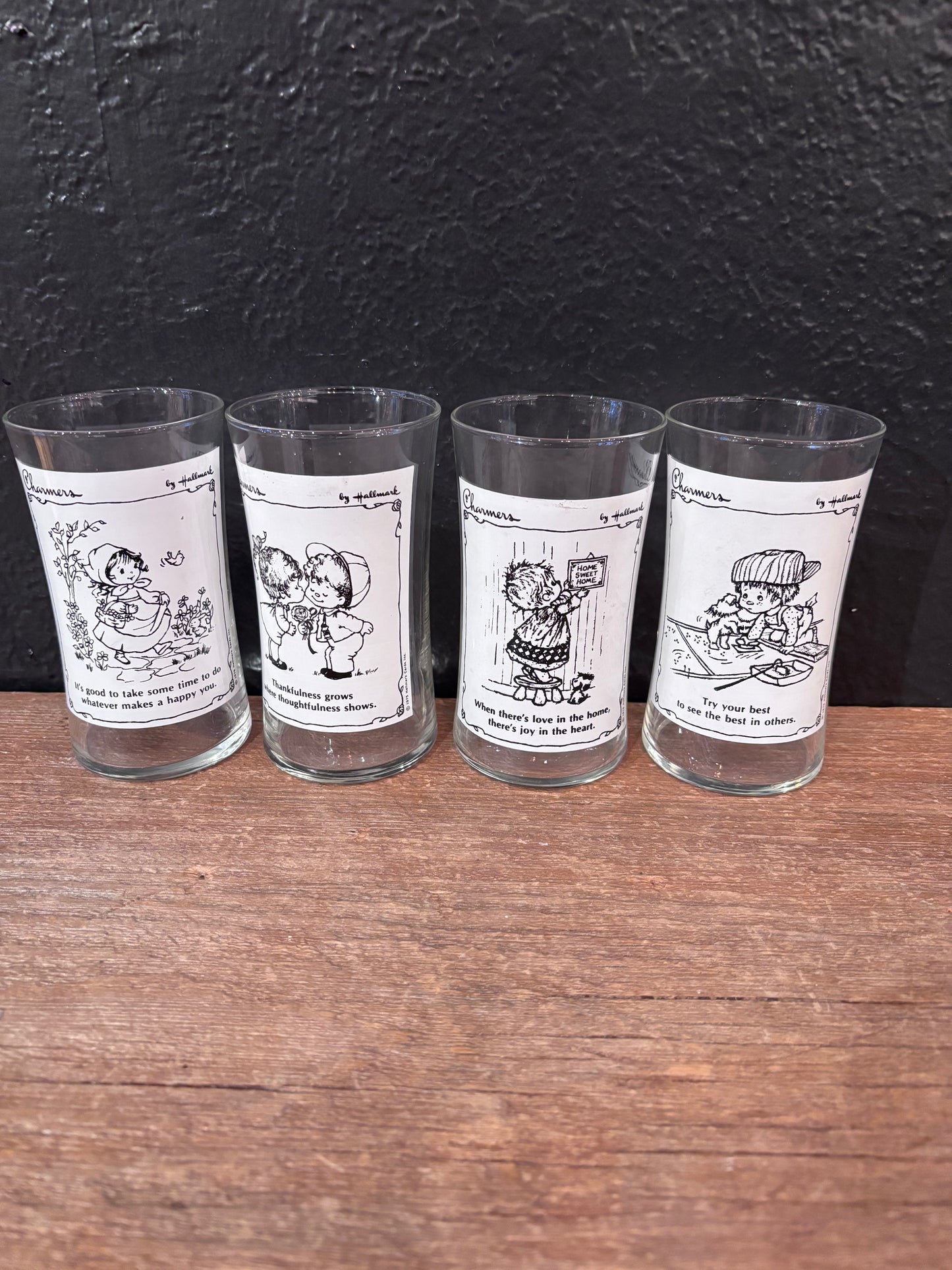 Hallmark “Charmers” Hiball Glasses Set of 4