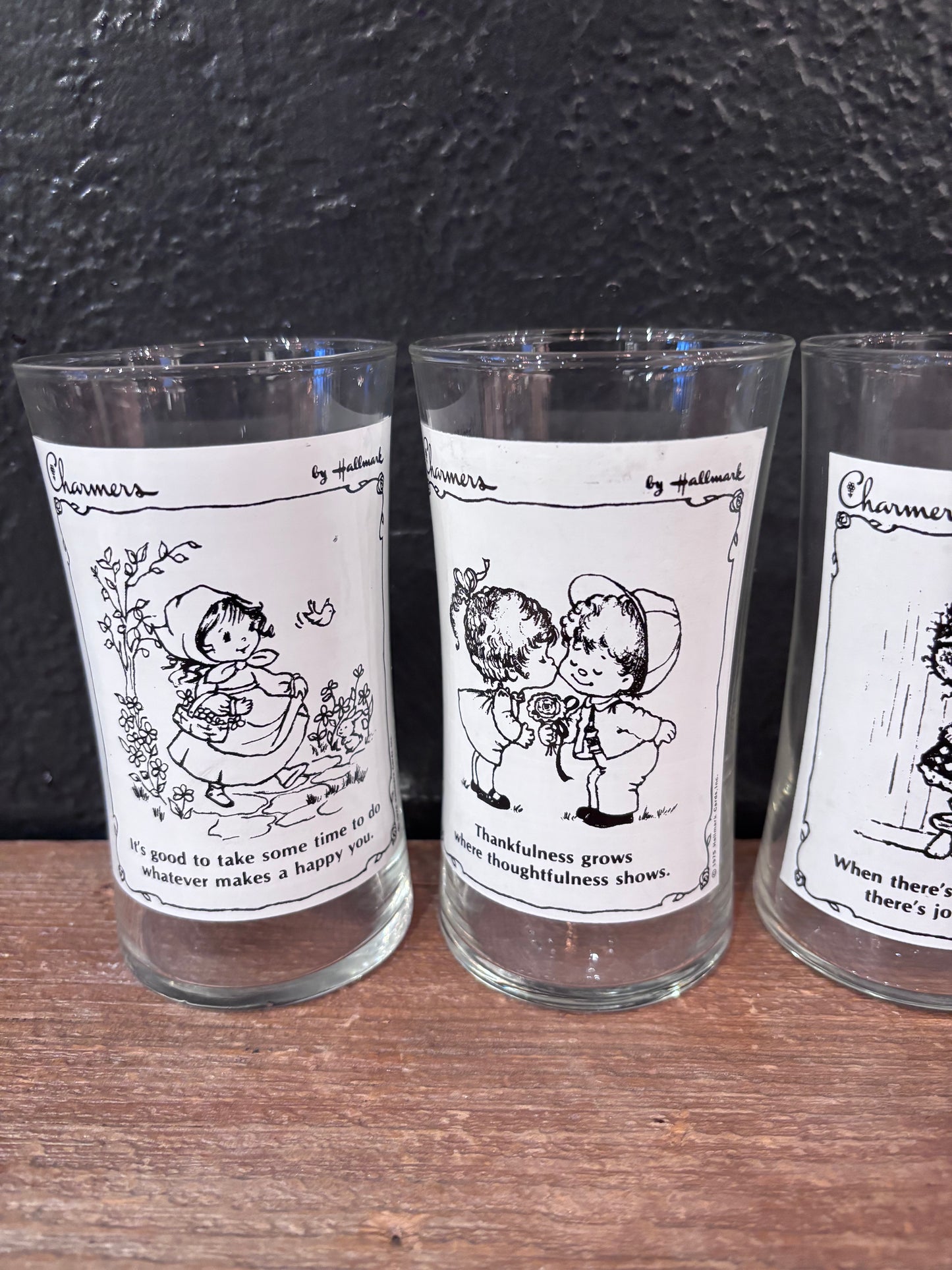 Hallmark “Charmers” Hiball Glasses Set of 4