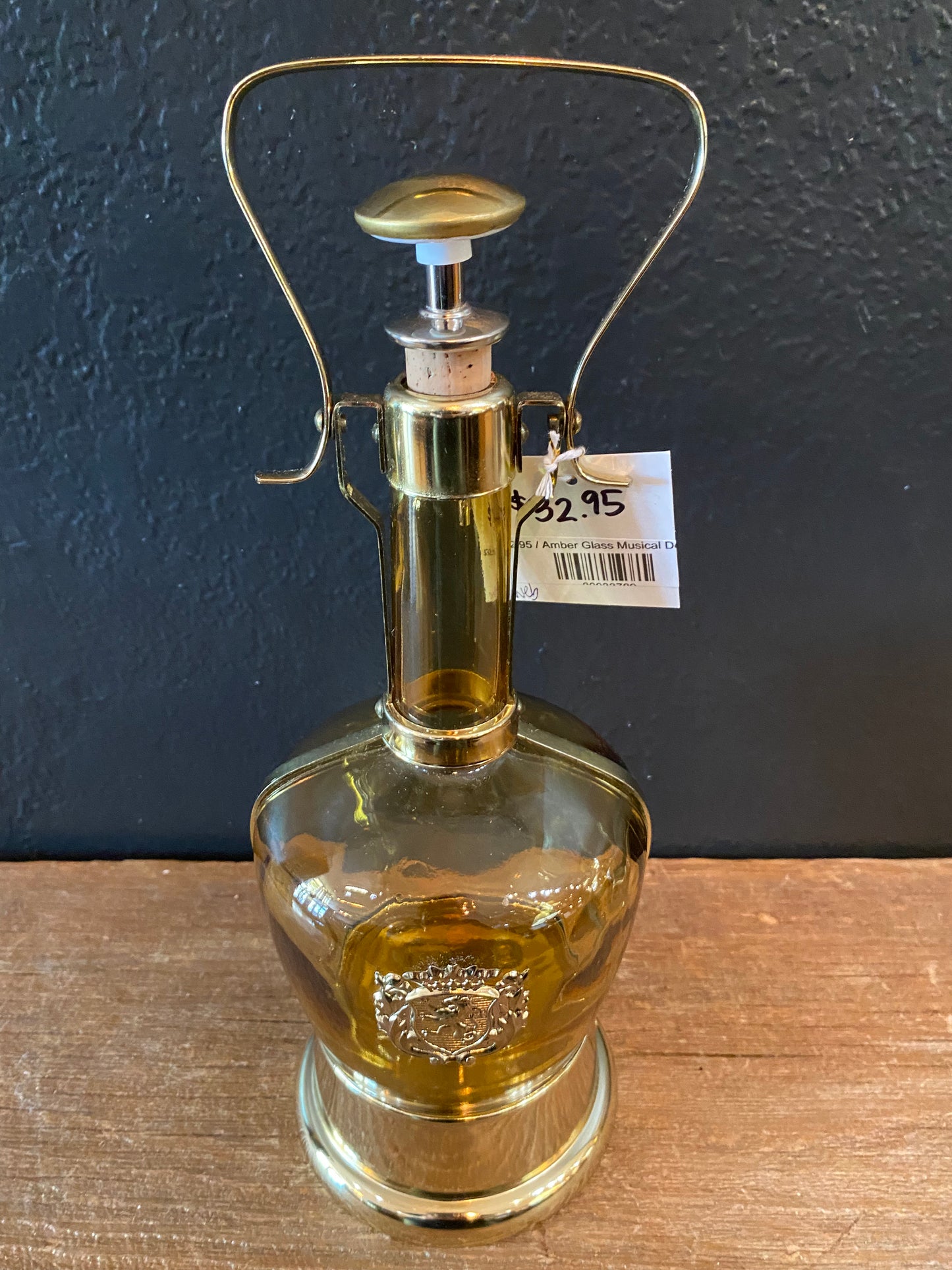 Amber Glass Musical Decanter