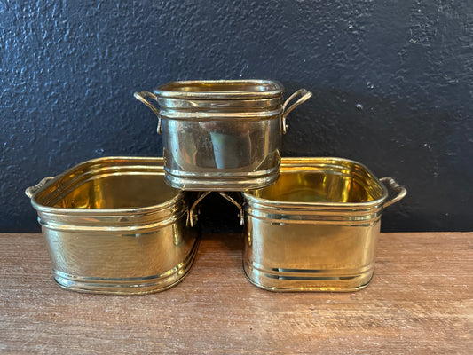 Square Brass Planter