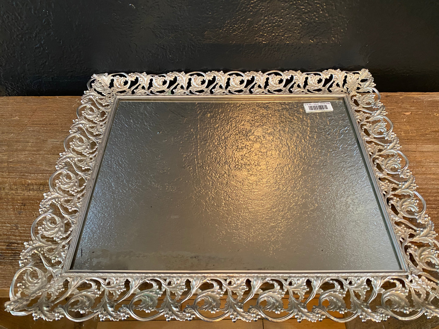 Vintage Mirrored Tray | Silver