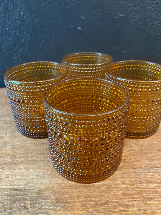 Gold Lowball Halo Glasses | Set Of Four