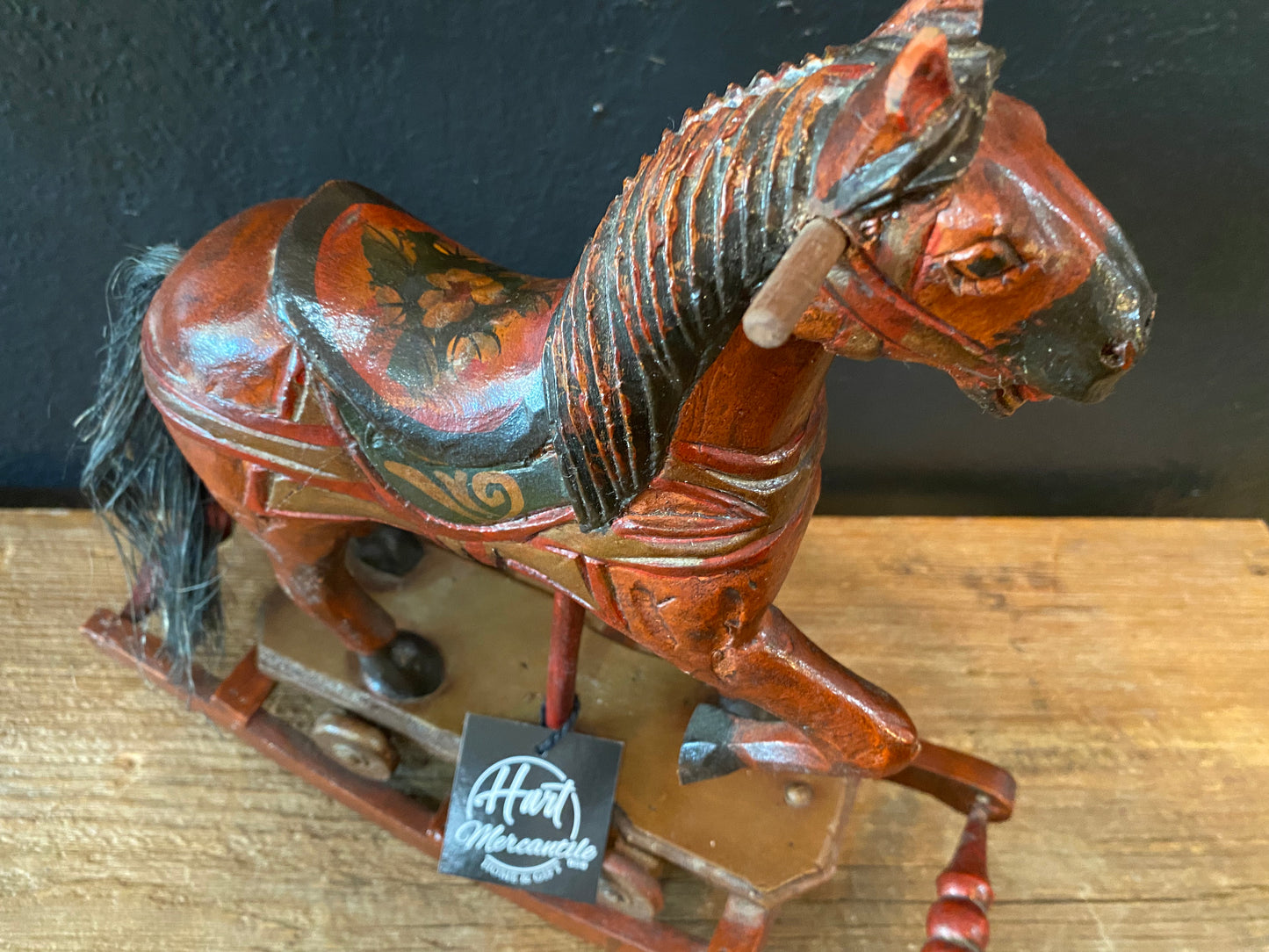 Antique Wood Rocking Horse