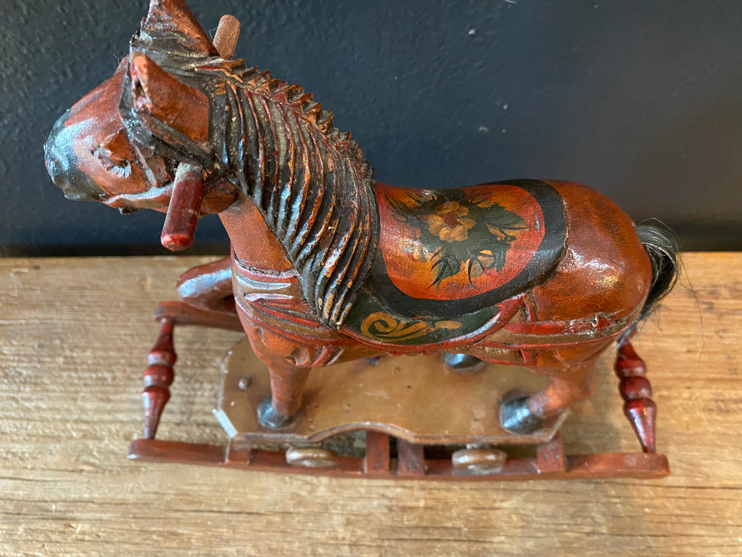 Antique Wood Rocking Horse