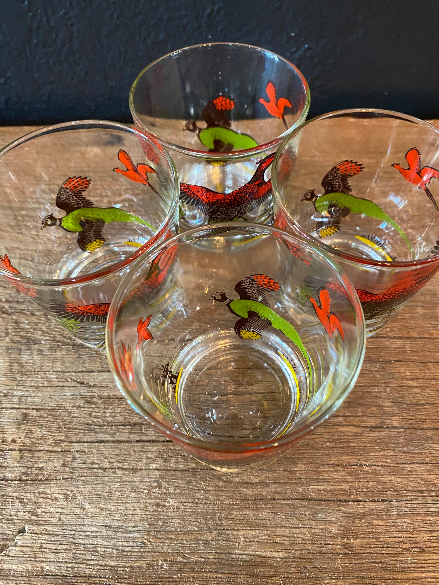 Pheasant Lowball Glasses | Set Of Four