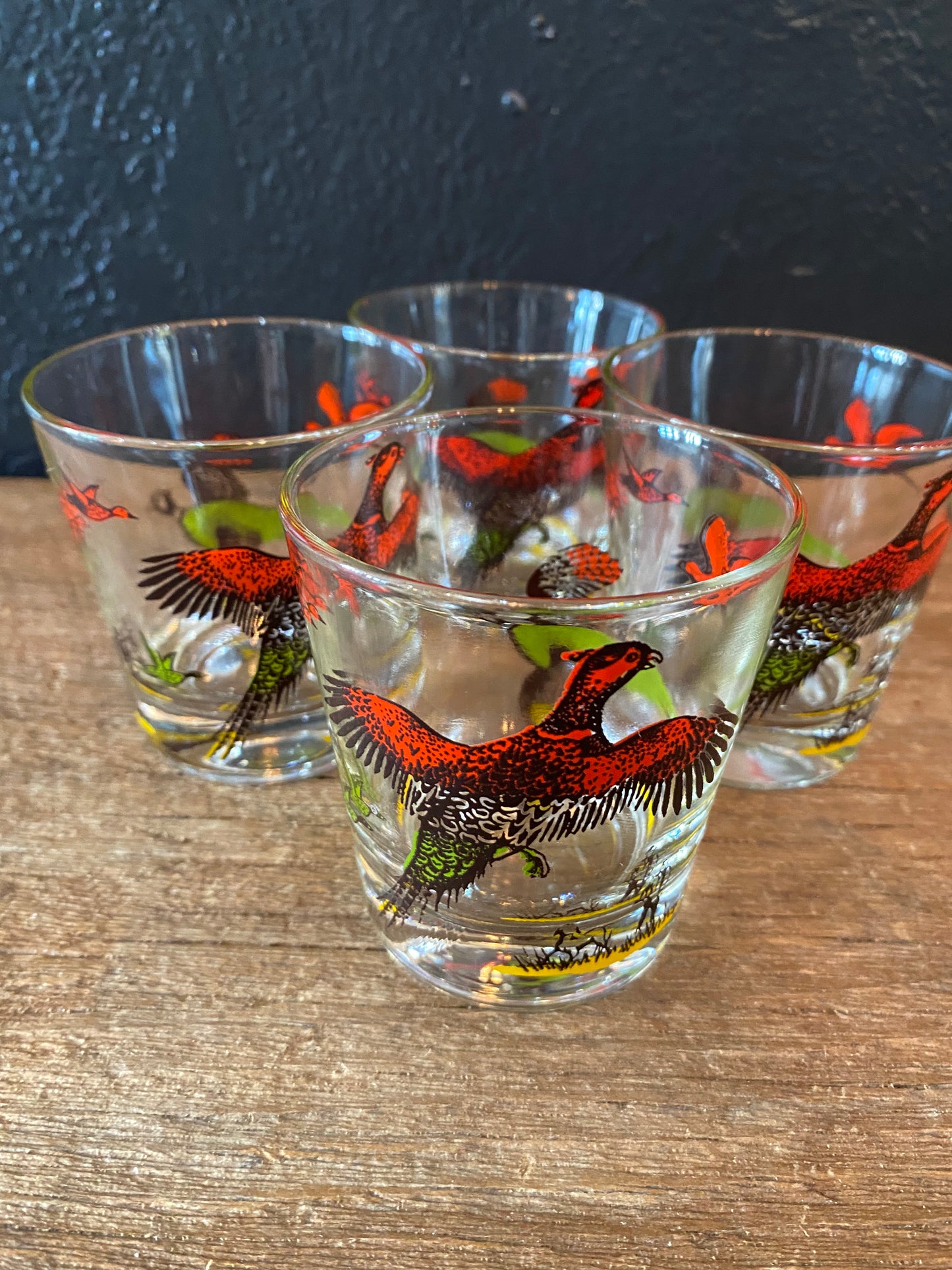 Pheasant Lowball Glasses | Set Of Four