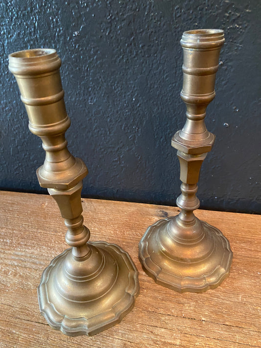 Pair Of Brass Candlesticks