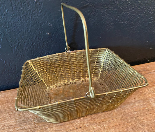 Brass Weaved Basket