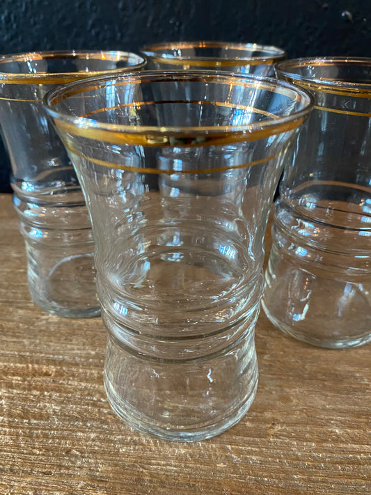 Gold Rimmed Cocktail Glasses