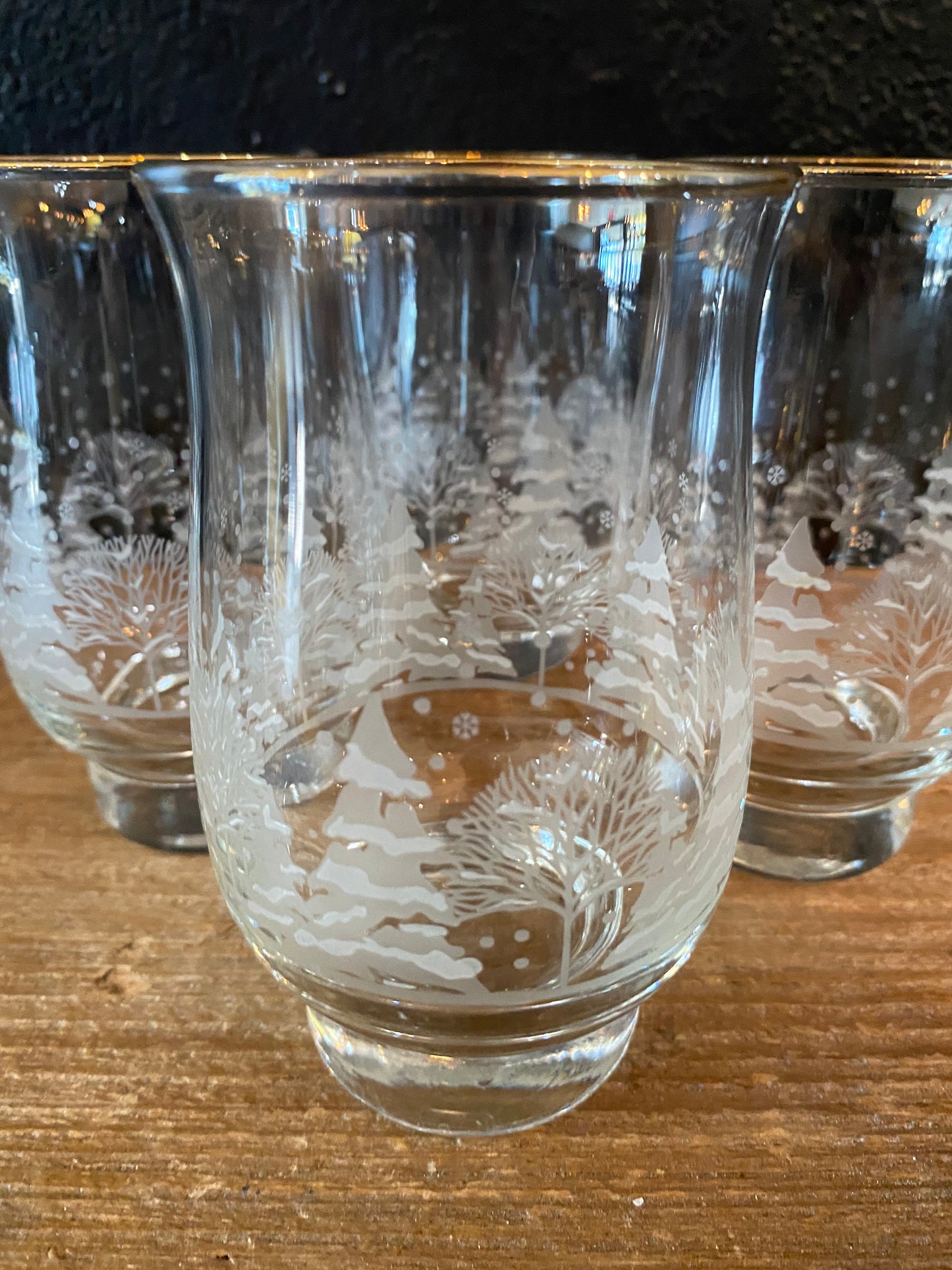 Winter Scene Cocktail Glasses