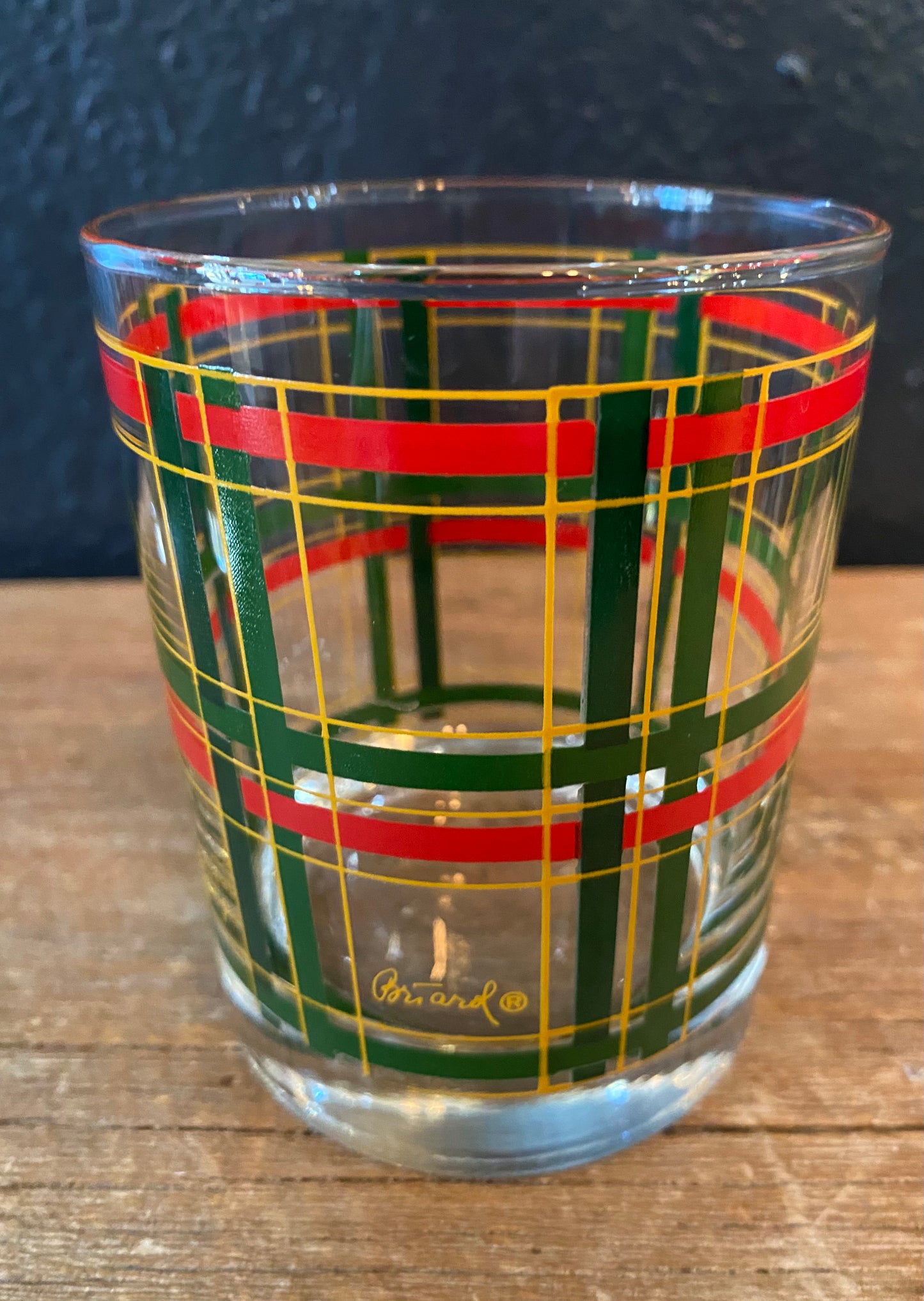 MCM Plaid Rocks Glasses | Set Of Four