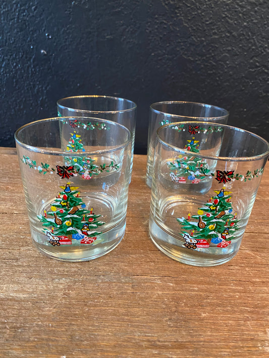 Christmas Tree Rocks Glasses | Set Of Four