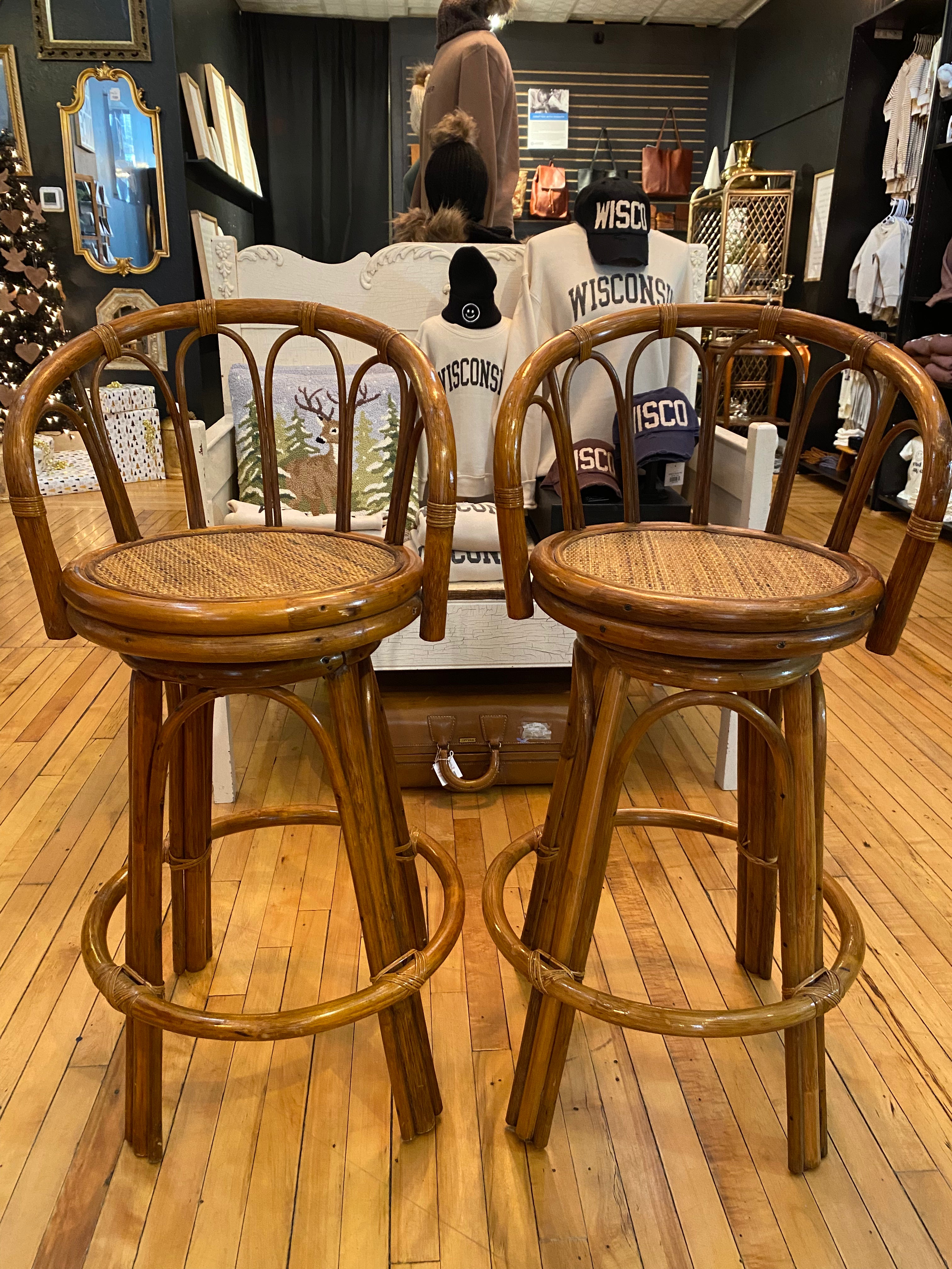 Vintage Bamboo Stool