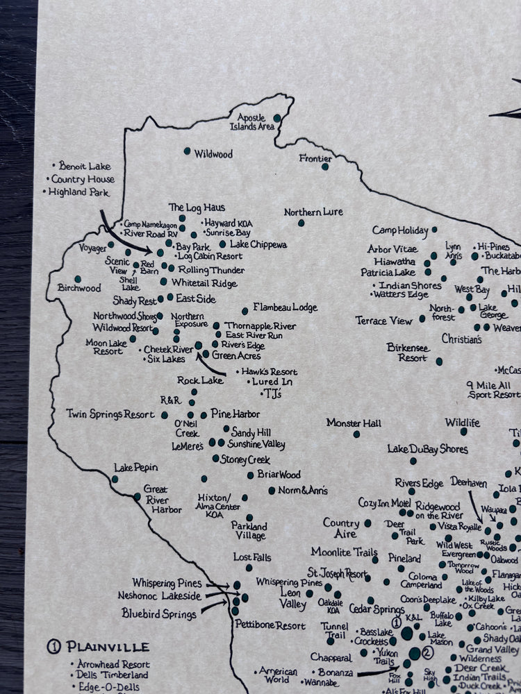 Wisconsin Campgrounds Map