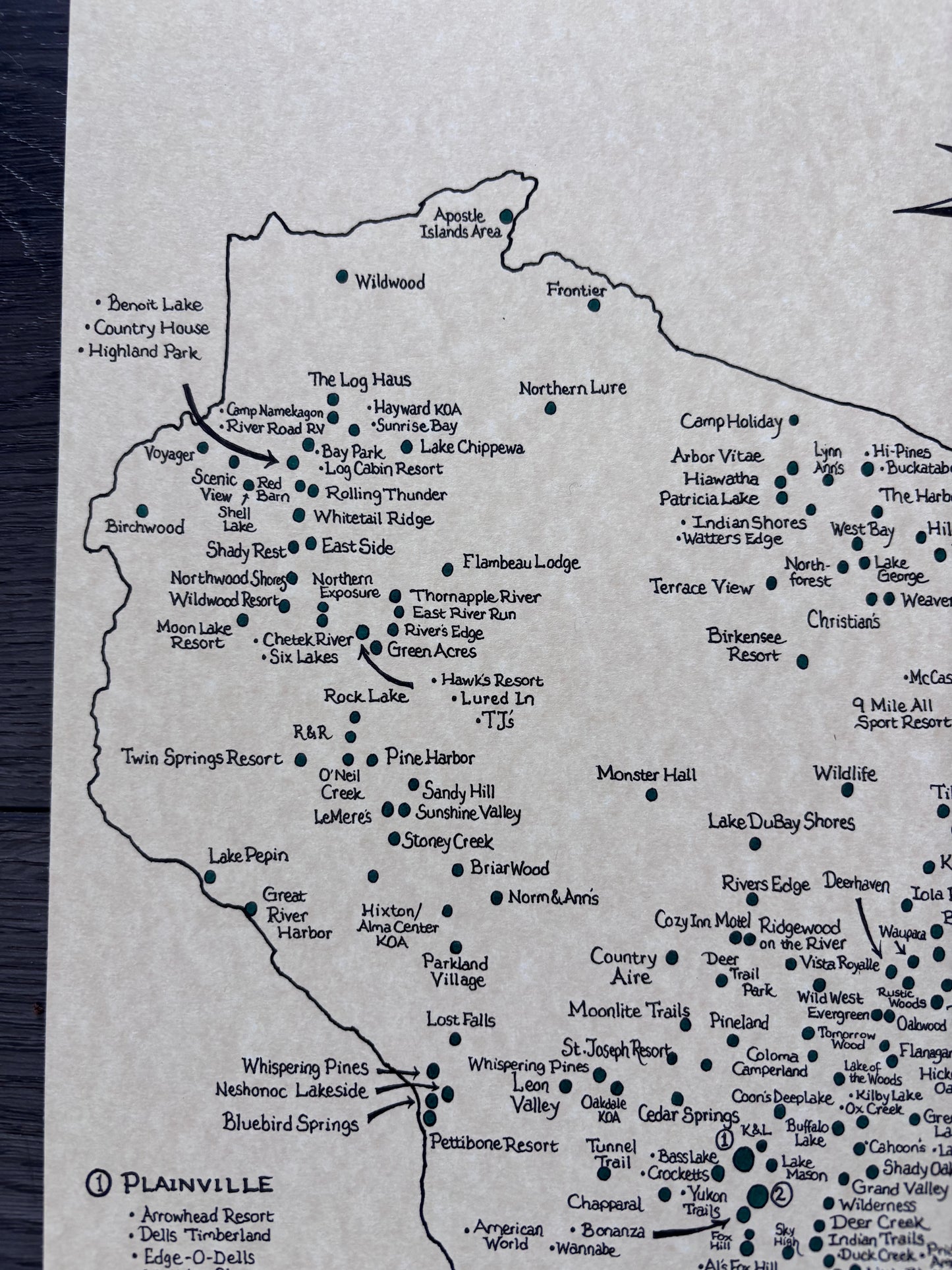 Wisconsin Campgrounds Map