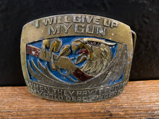 “Give Up My Gun” Belt Buckle