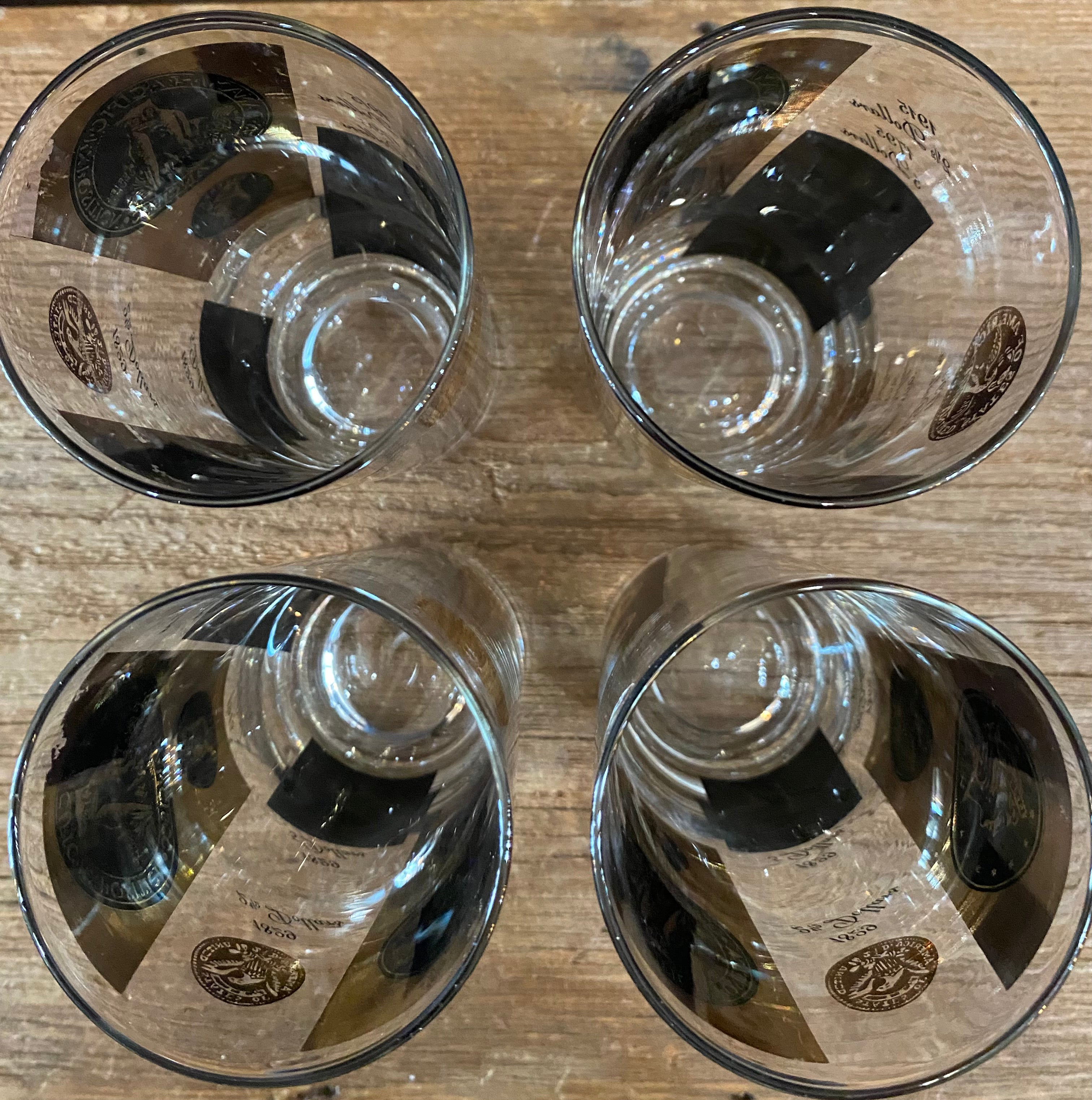 MCM Coin Glasses By Cera | Set Of Four