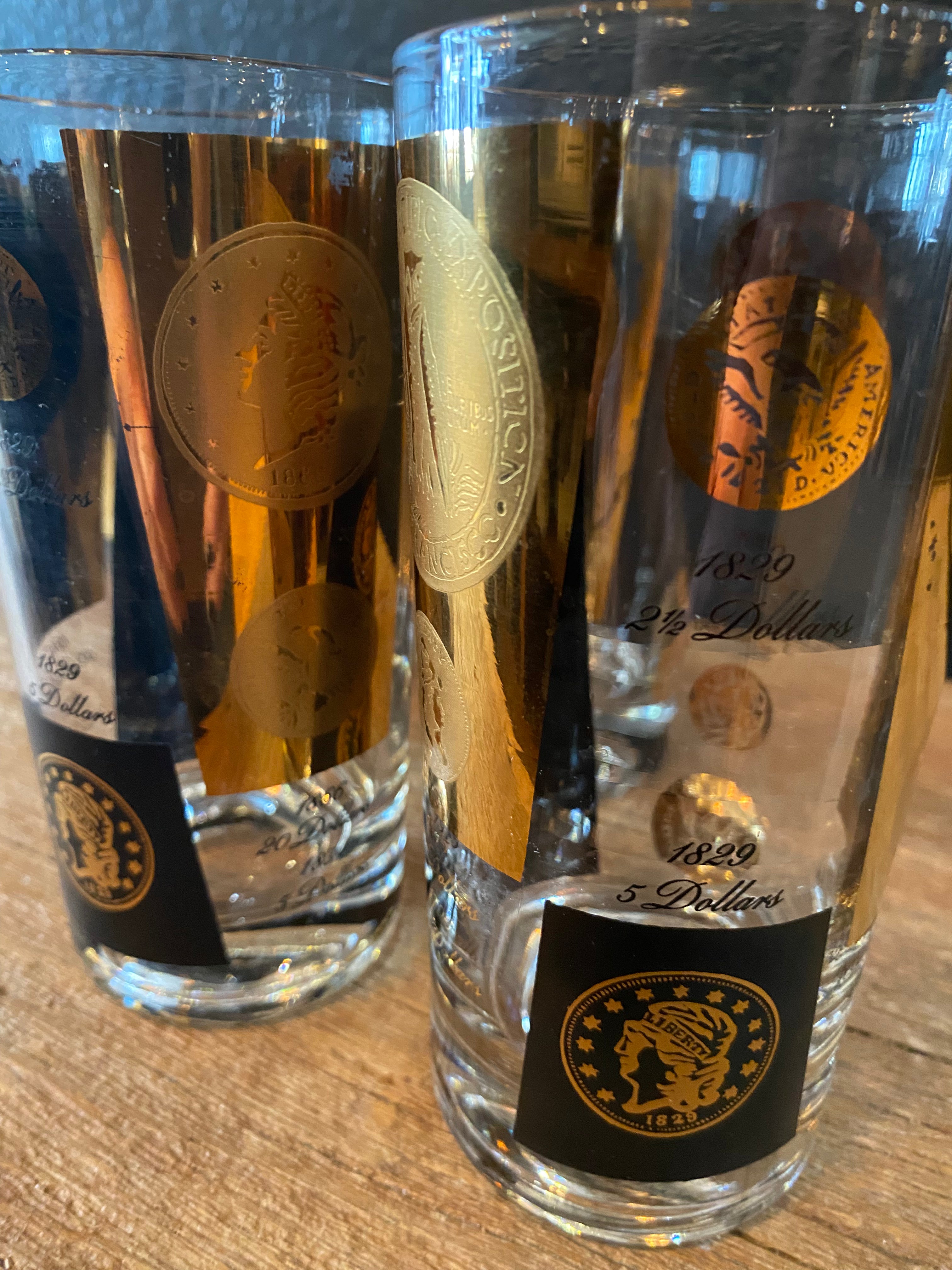 MCM Coin Glasses By Cera | Set Of Four