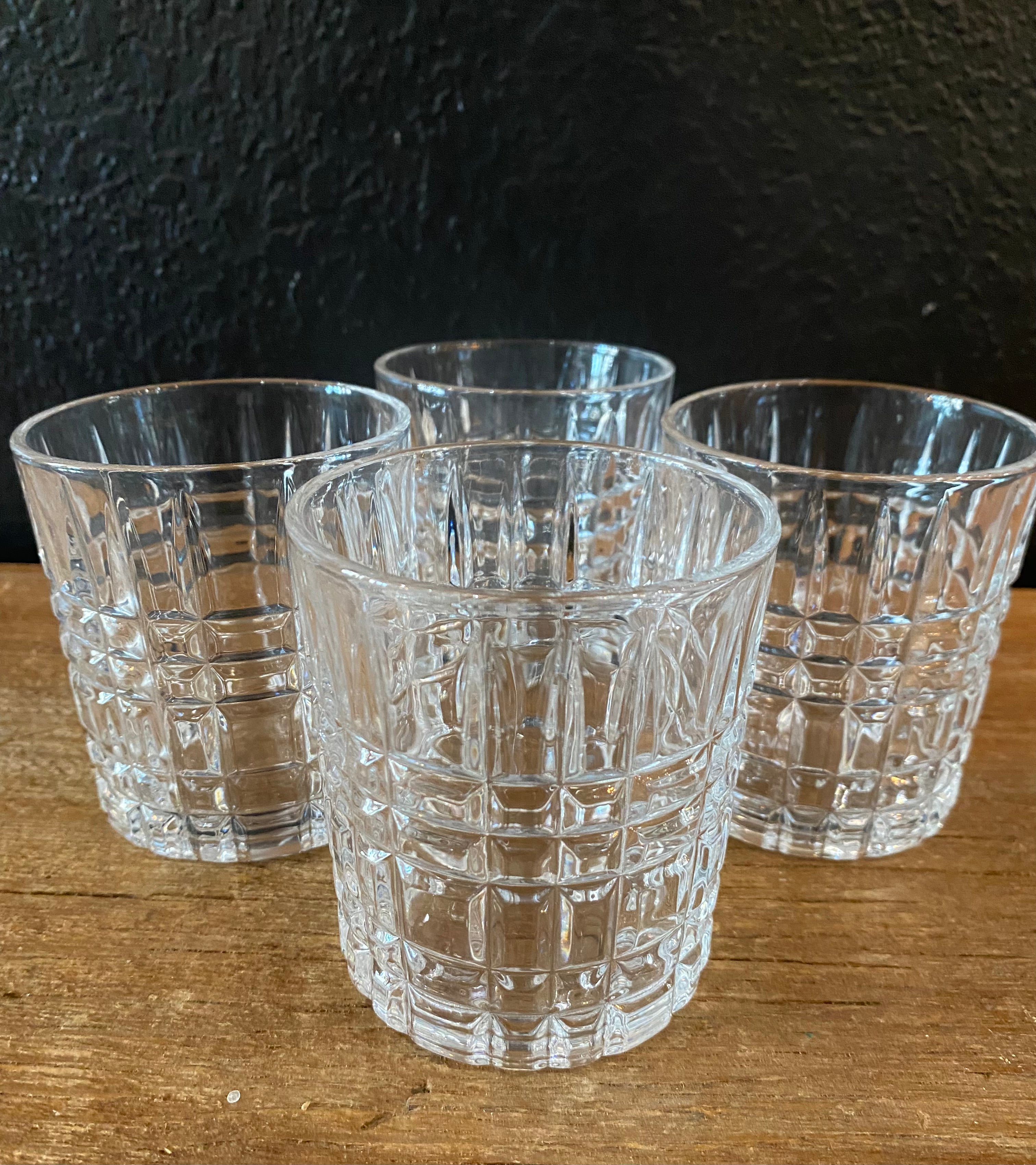 Mikasa Rocks Glasses | Plaid Pattern | Set Of Four