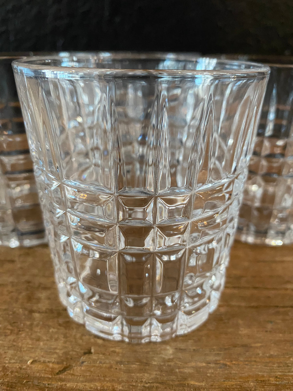 Mikasa Rocks Glasses | Plaid Pattern | Set Of Four