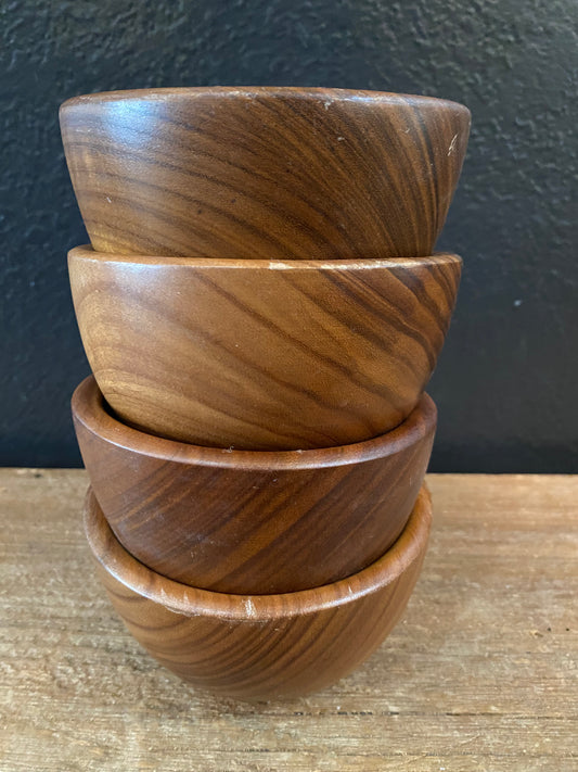 Teak Salad Bowls | Set Of Four