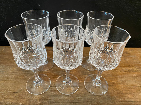 Crystal Stemmed Wine Glasses | Set Of Six