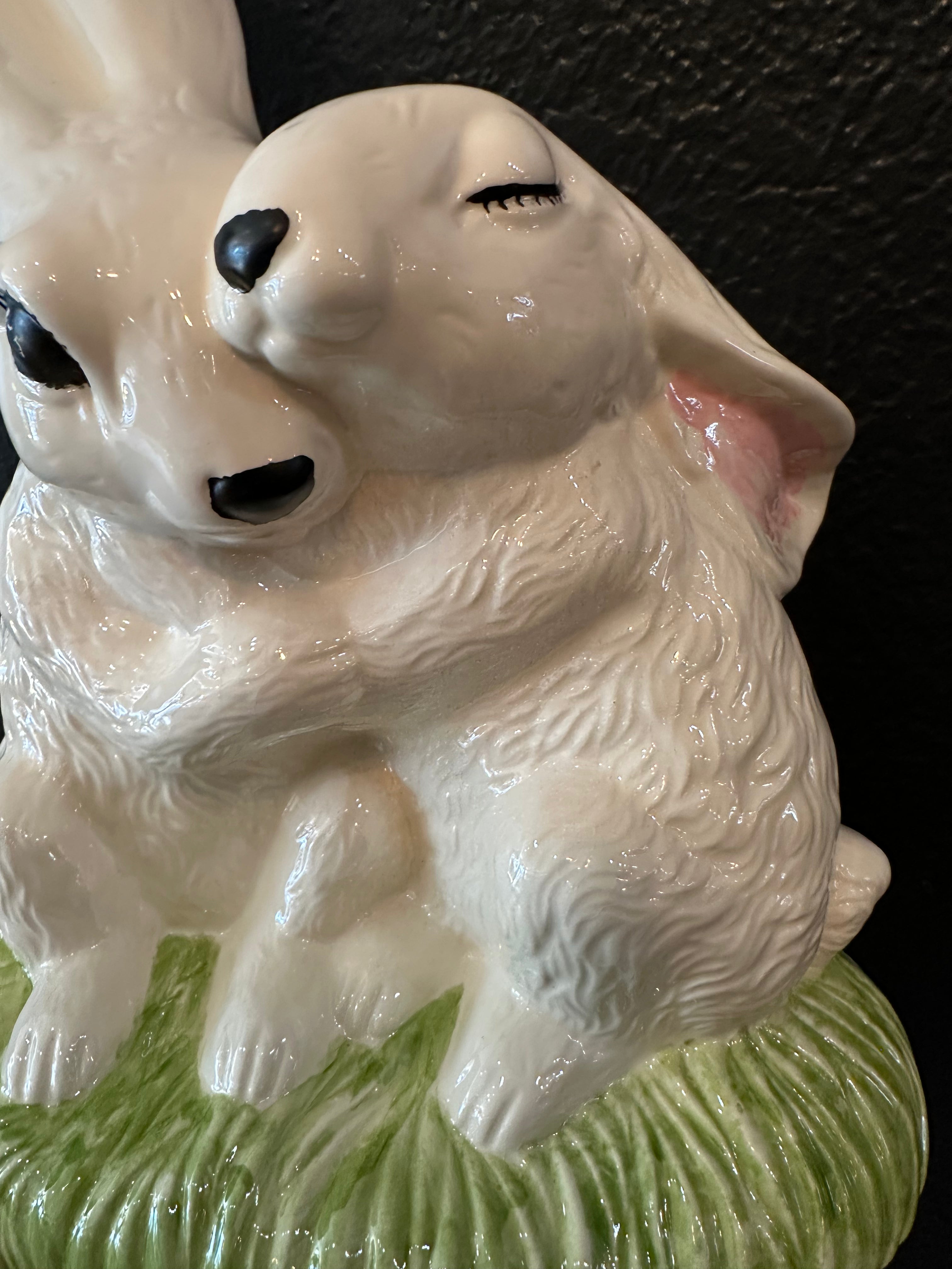 Ceramic Hugging Bunnies