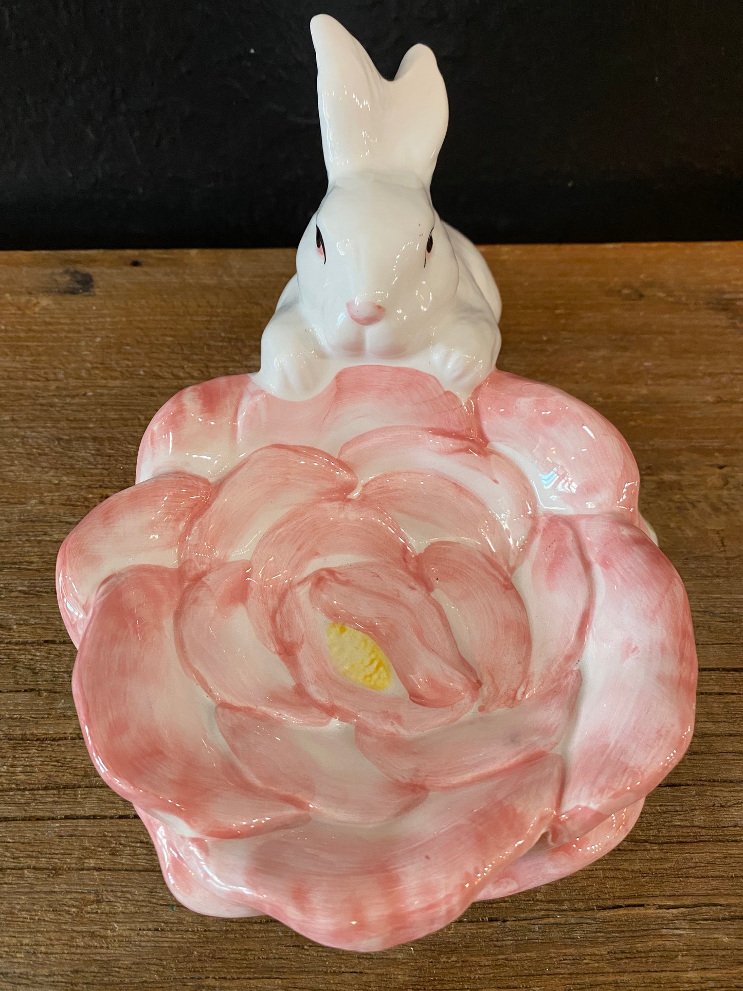 Bunny Dish | Pink Flower