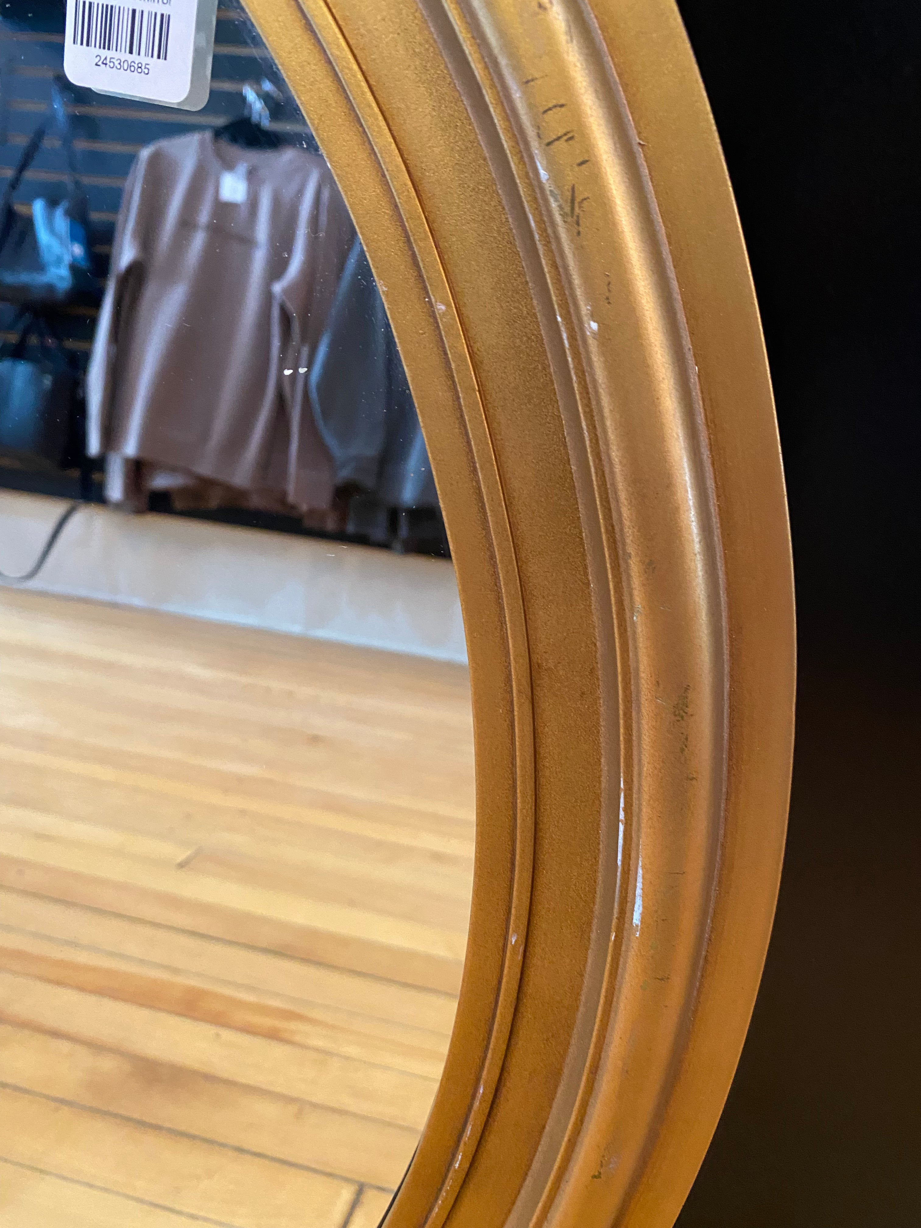 Oval Gold Mirror