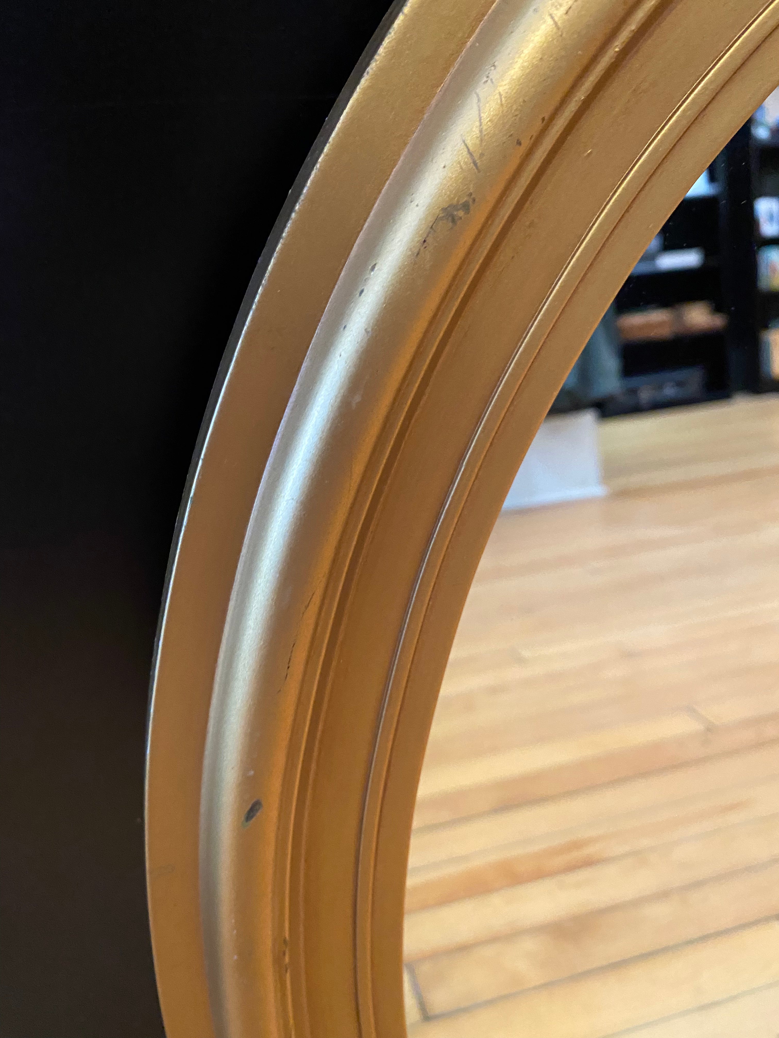 Oval Gold Mirror