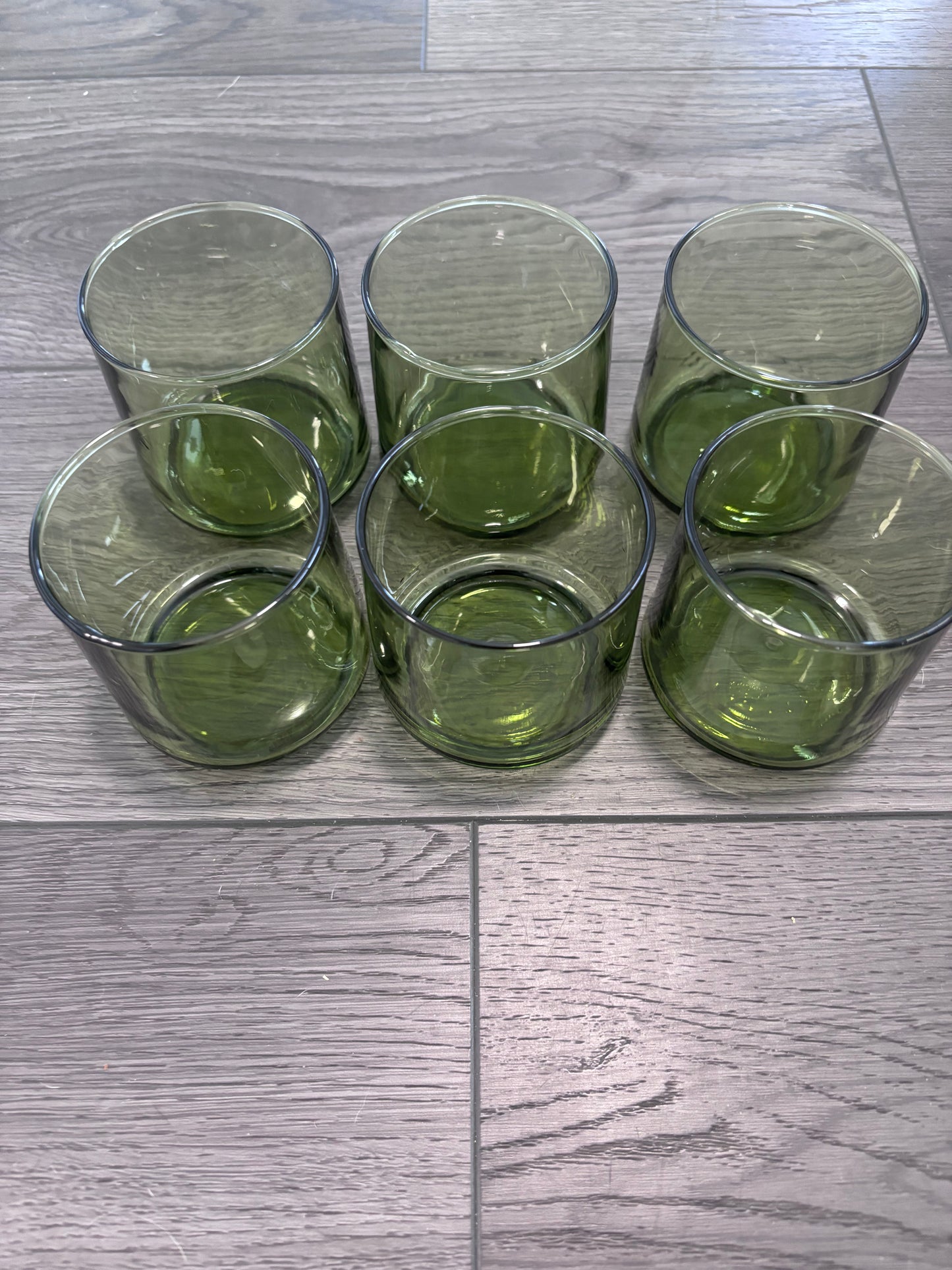 Vintage Libbey Green Rocks Glasses | Set of 6