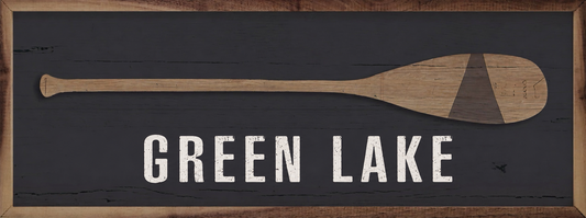 Green Lake Oar Sign