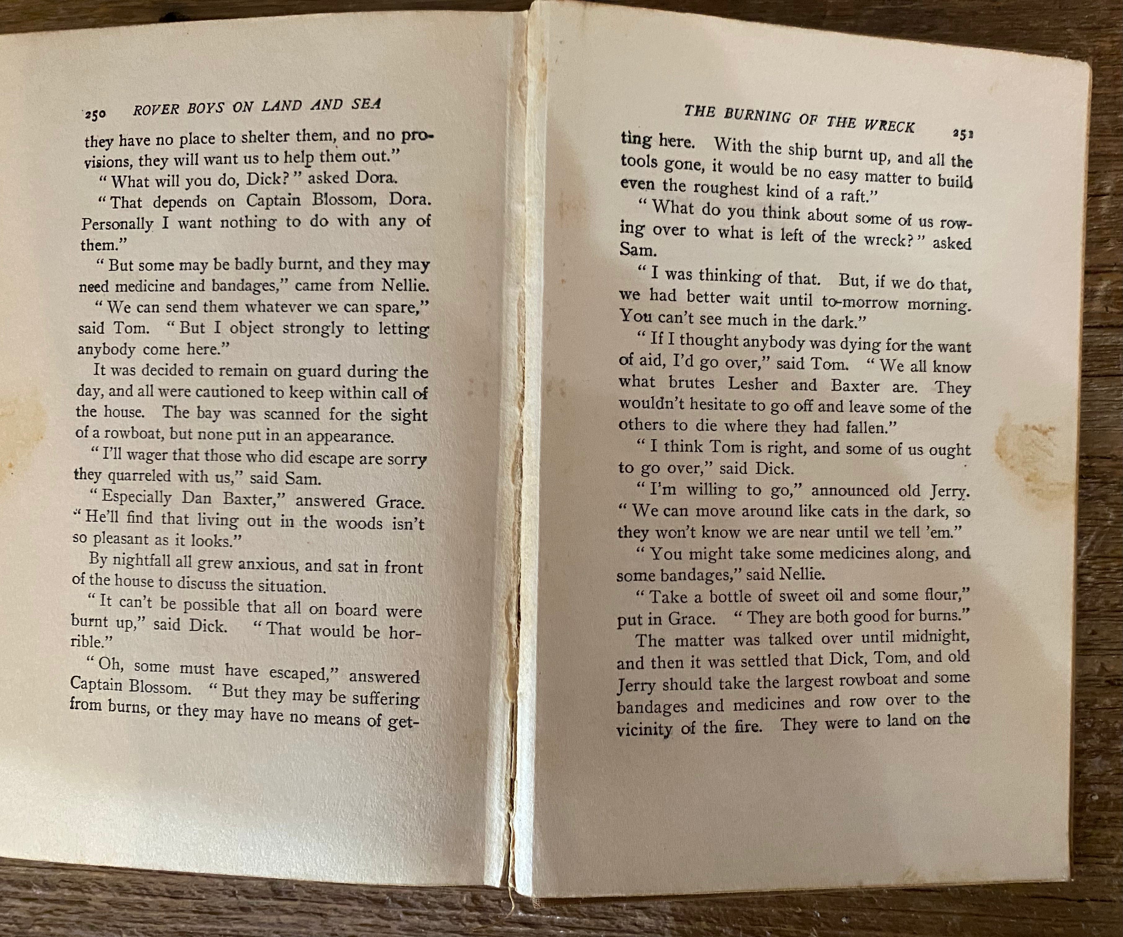 Antique Book | The Rover Boys On Land And Sea