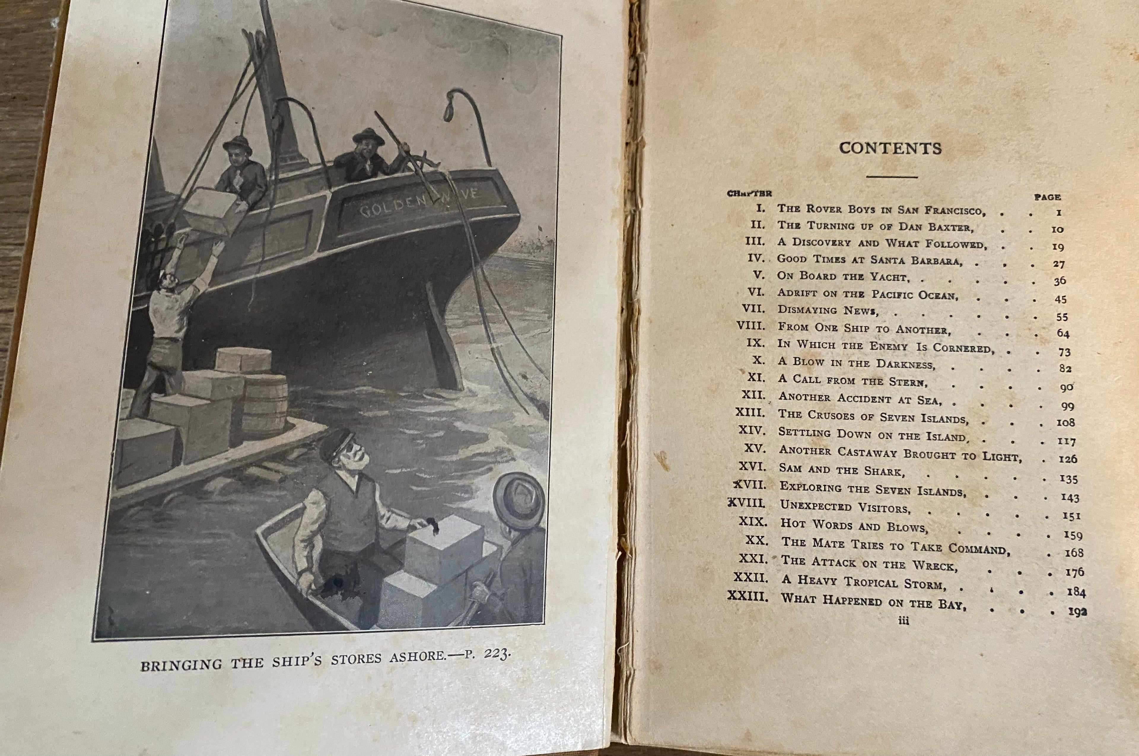 Antique Book | The Rover Boys On Land And Sea