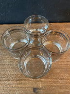 Vintage Silver Striped Rocks Glasses | Set Of Four