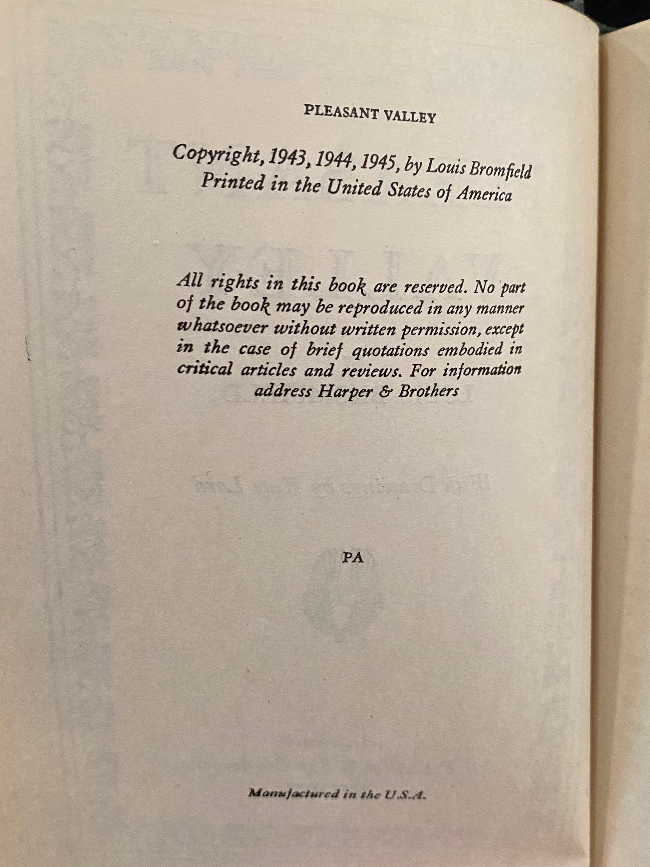 Set of 6 Louis Bromfield Books
