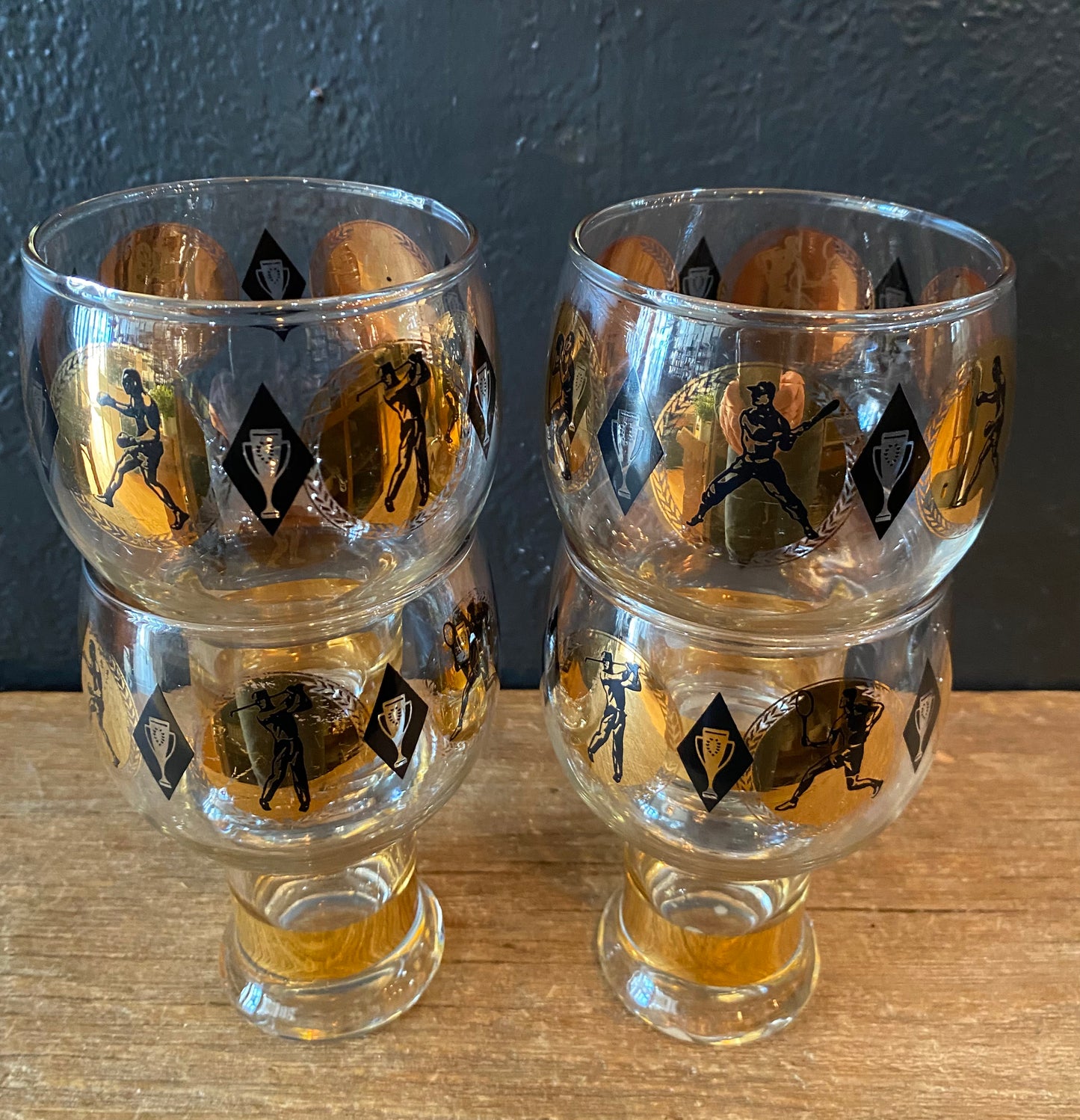 MCM Sport Themed Beer Goblets | Set Of Four