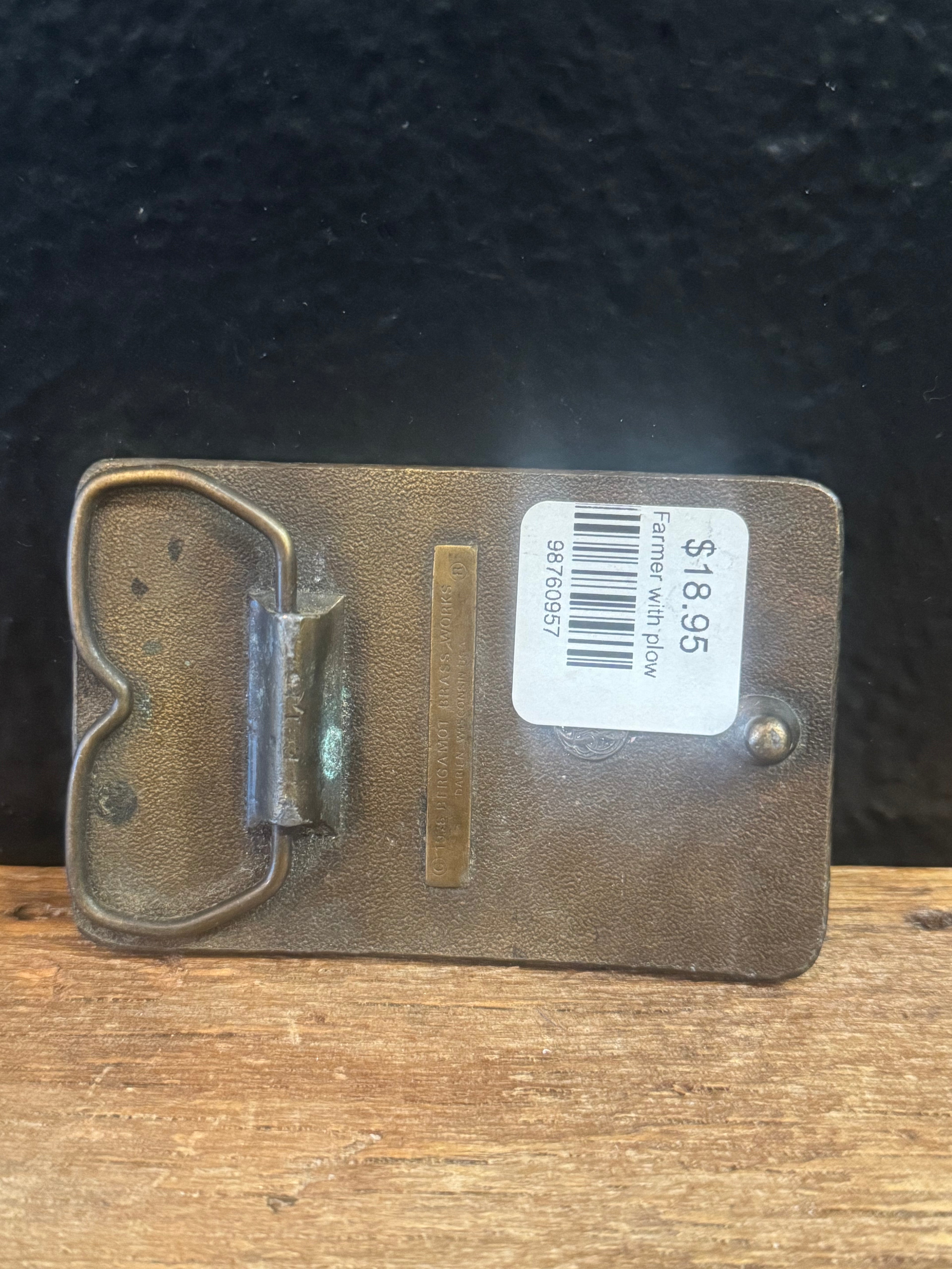 Farmer Plowing Belt Buckle