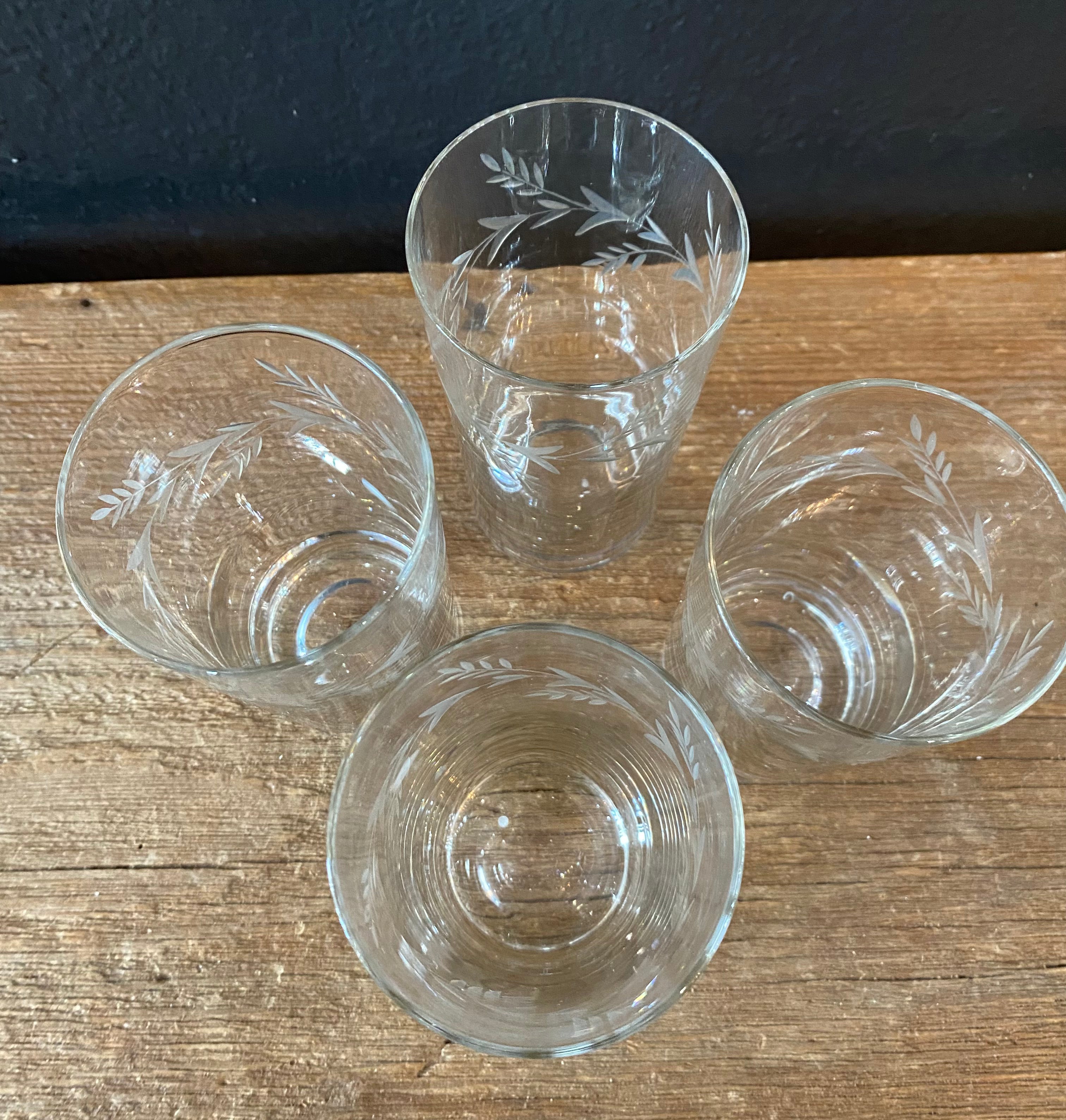 Etched Highball Glasses | Set Of Four