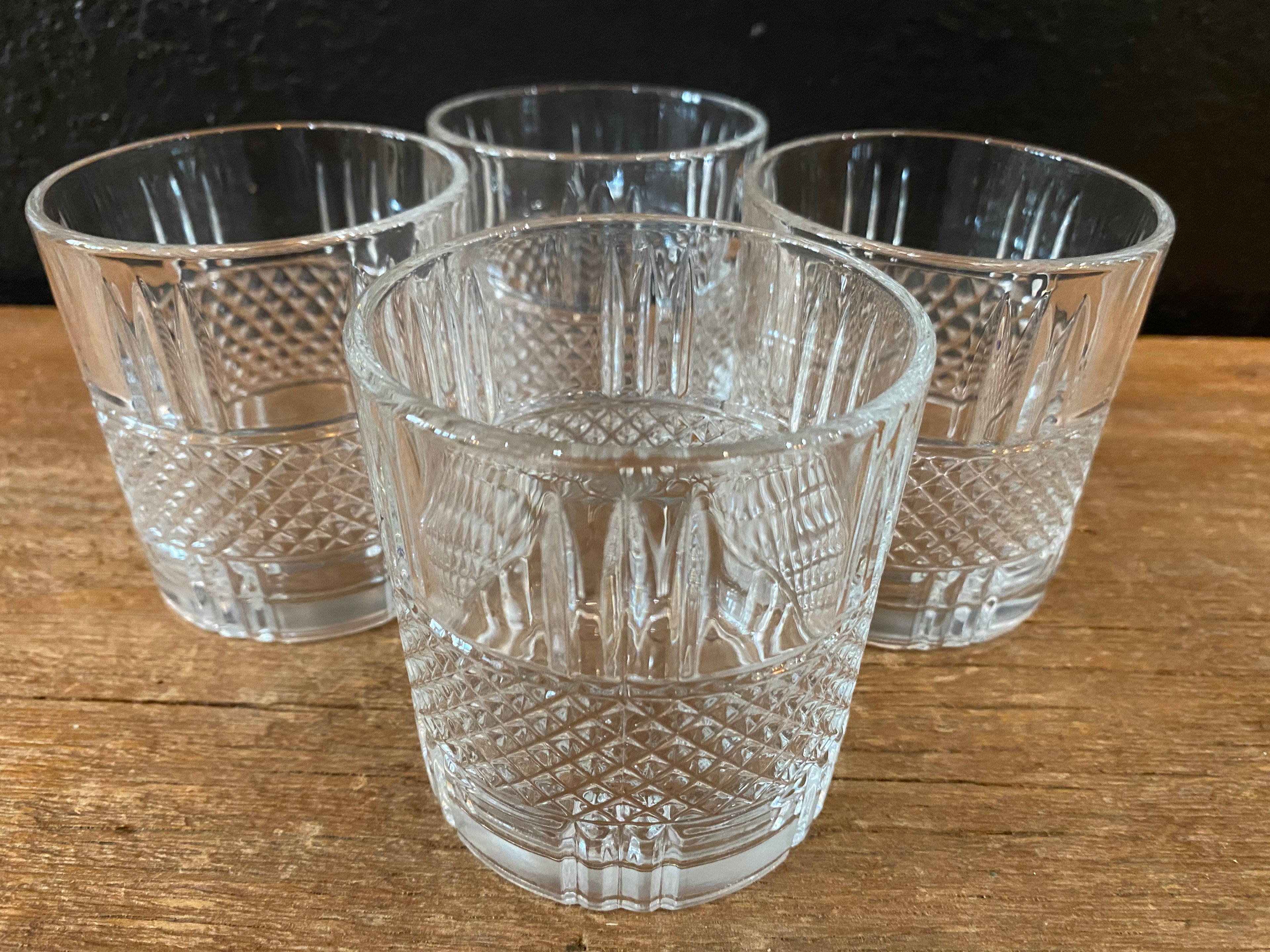 Cut Glass Old Fashioned Glasses | Set Of Four