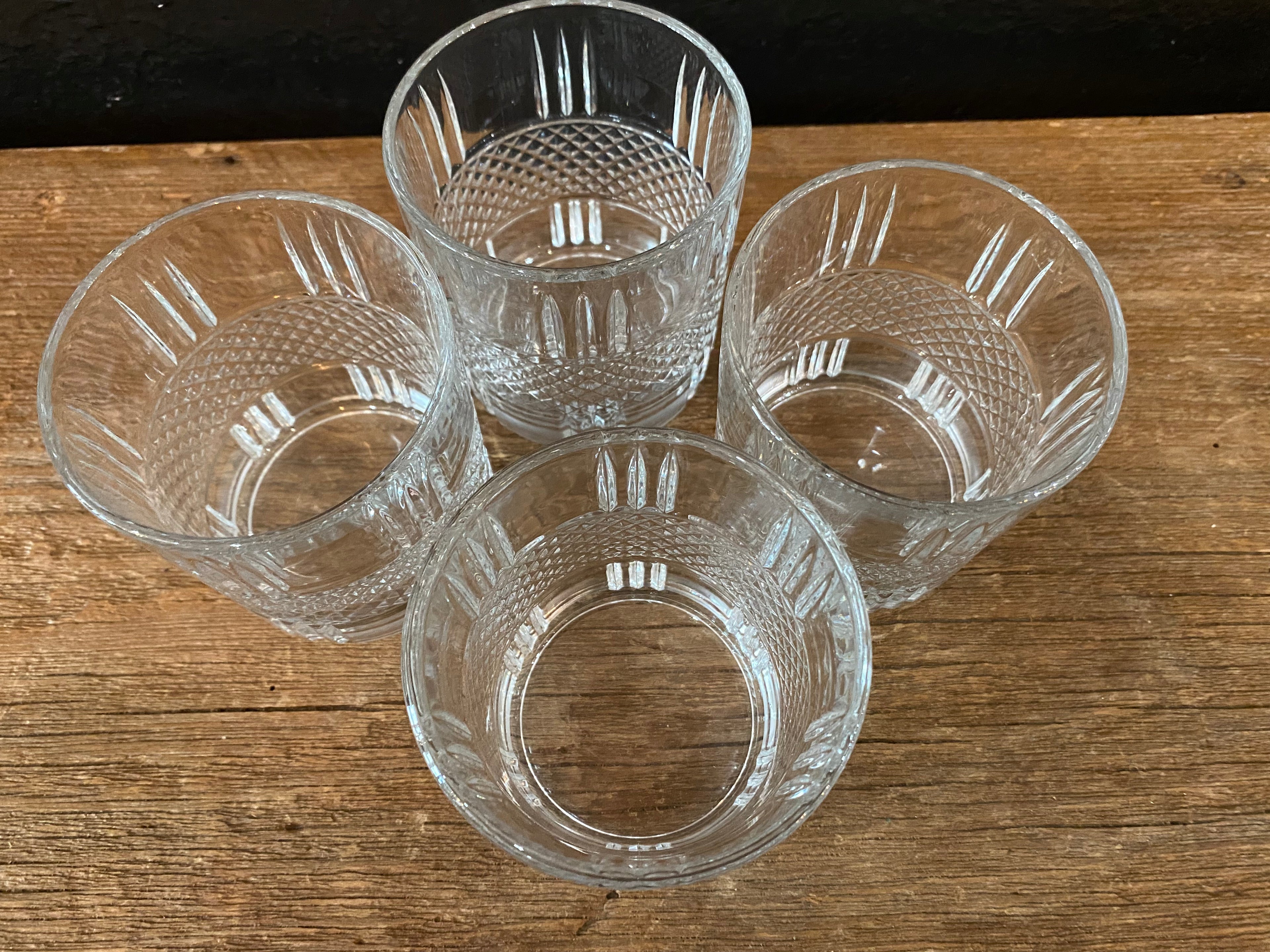 Cut Glass Old Fashioned Glasses | Set Of Four