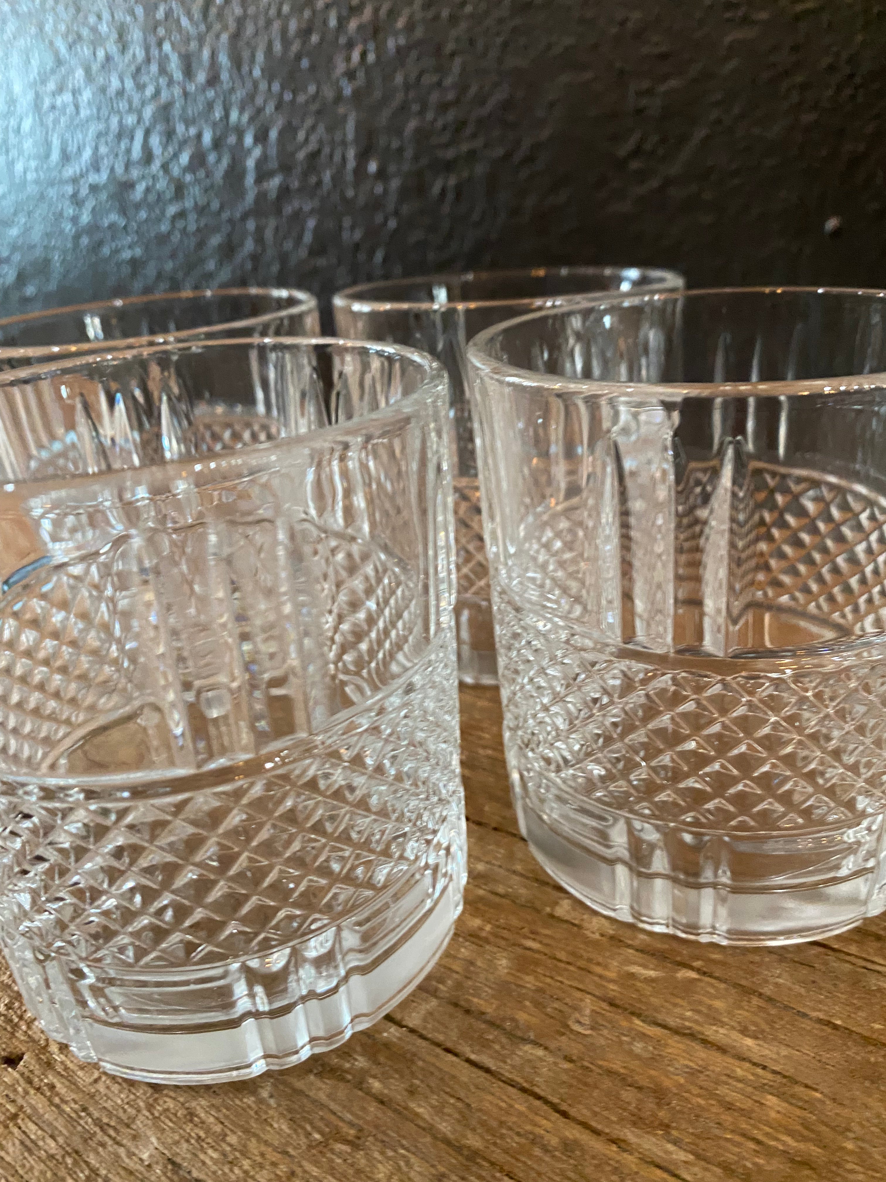 Cut Glass Old Fashioned Glasses | Set Of Four