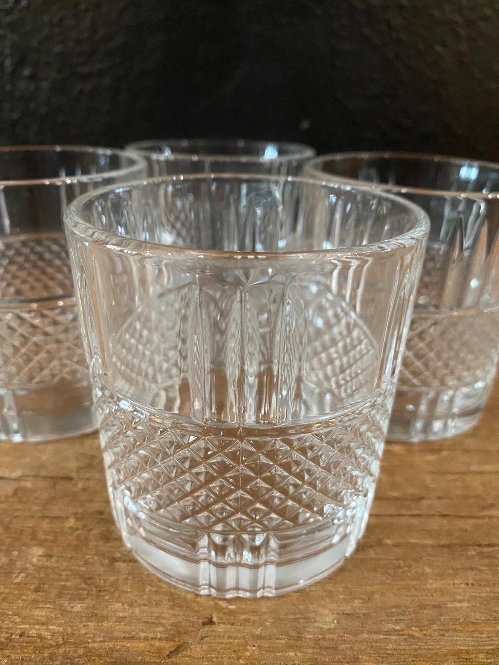 Cut Glass Old Fashioned Glasses | Set Of Four
