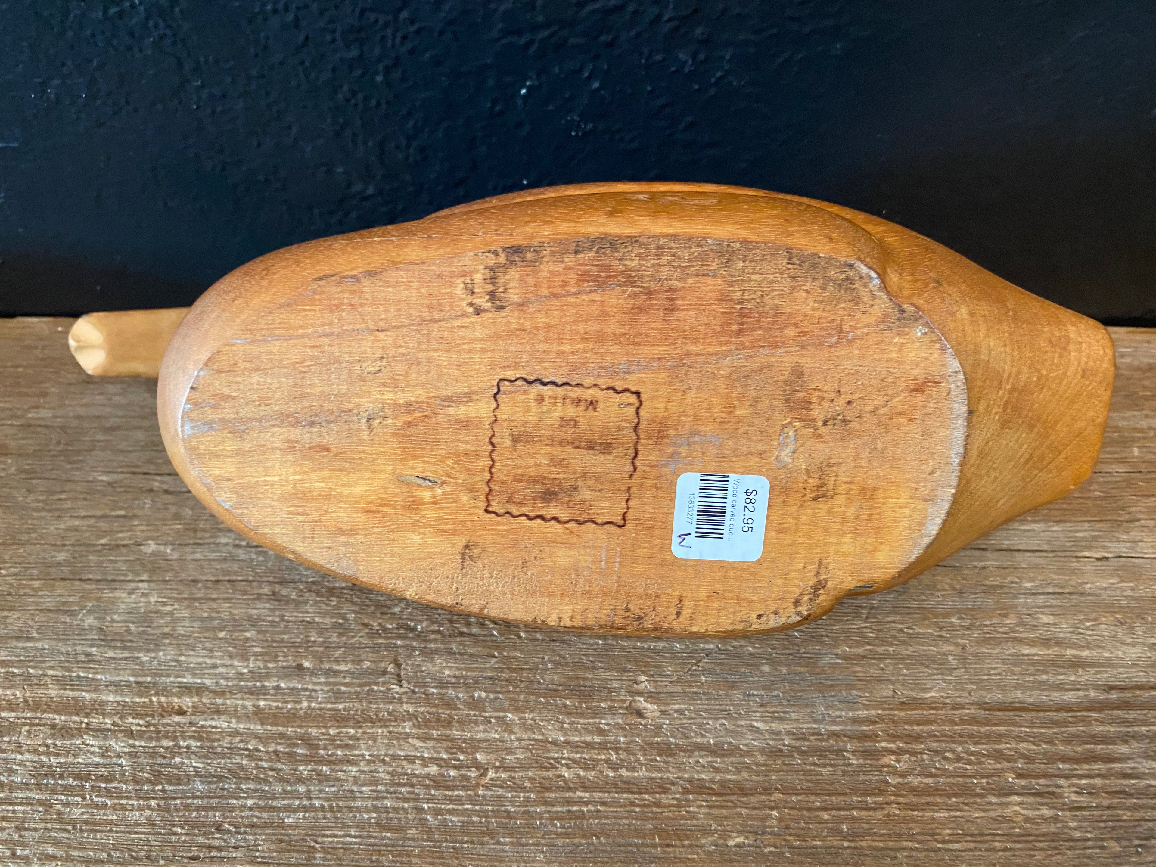 Carved Wood Duck Decoy
